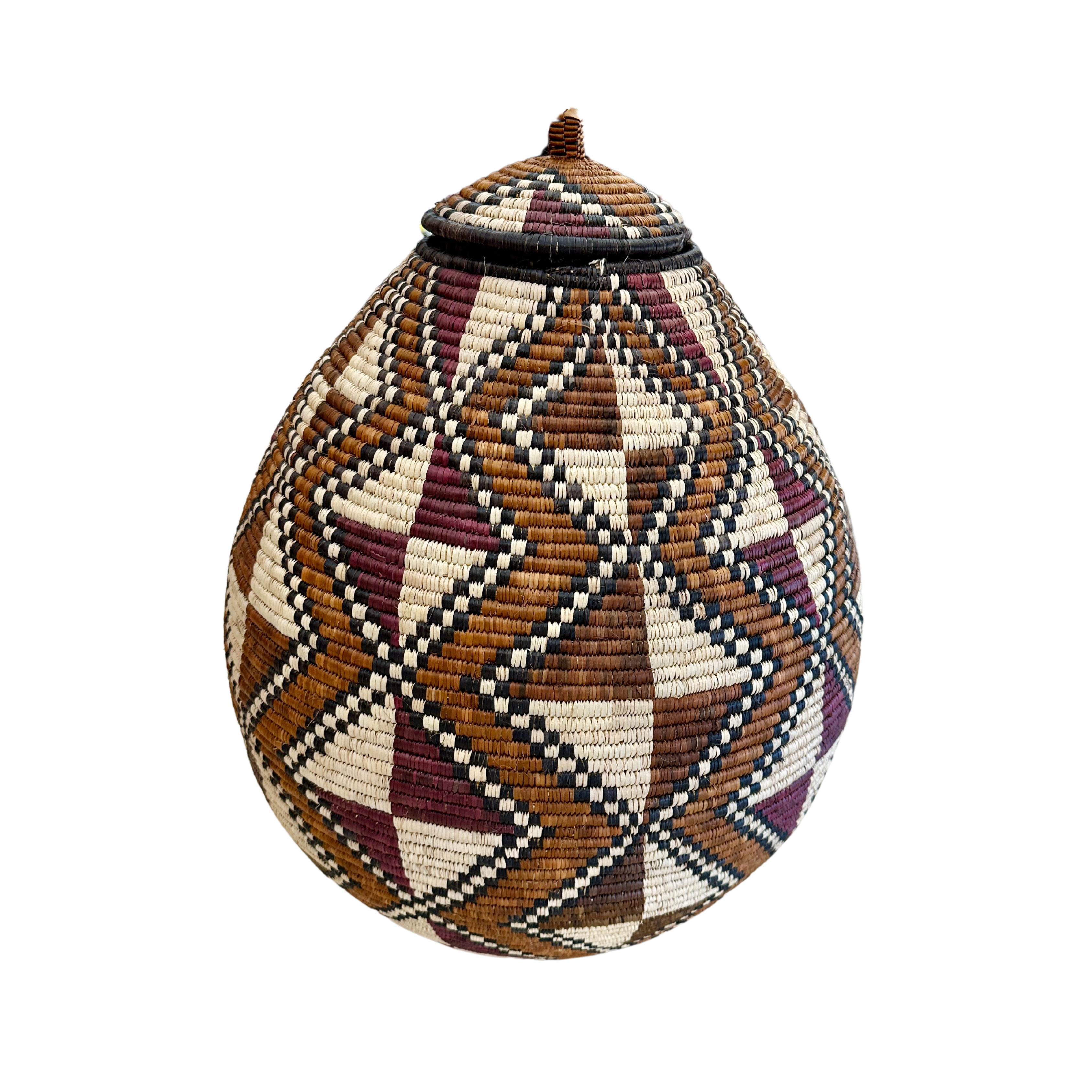 Hand Woven Zulu Reed Basket - The Celani