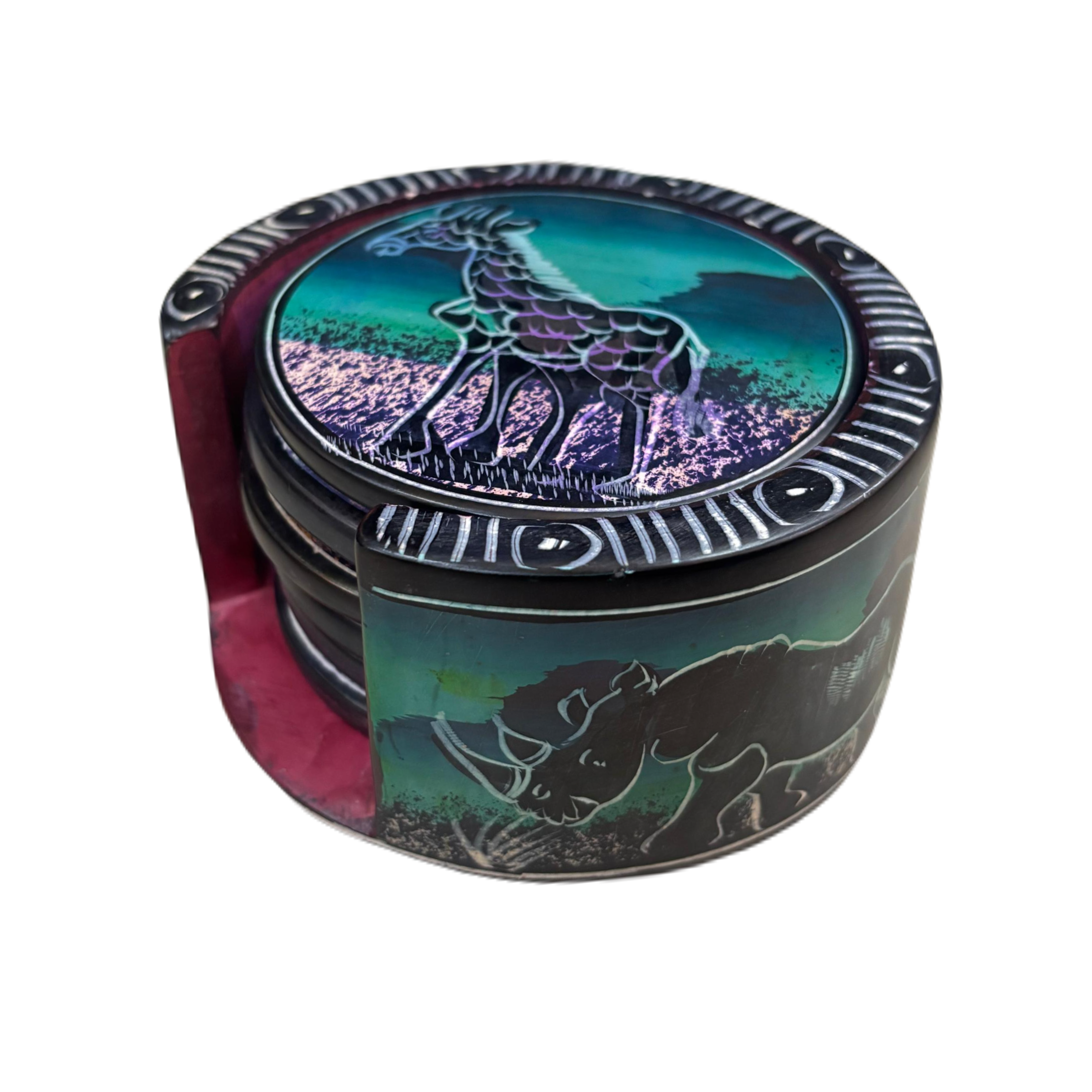 Medium Colourful Soapstone Coasters