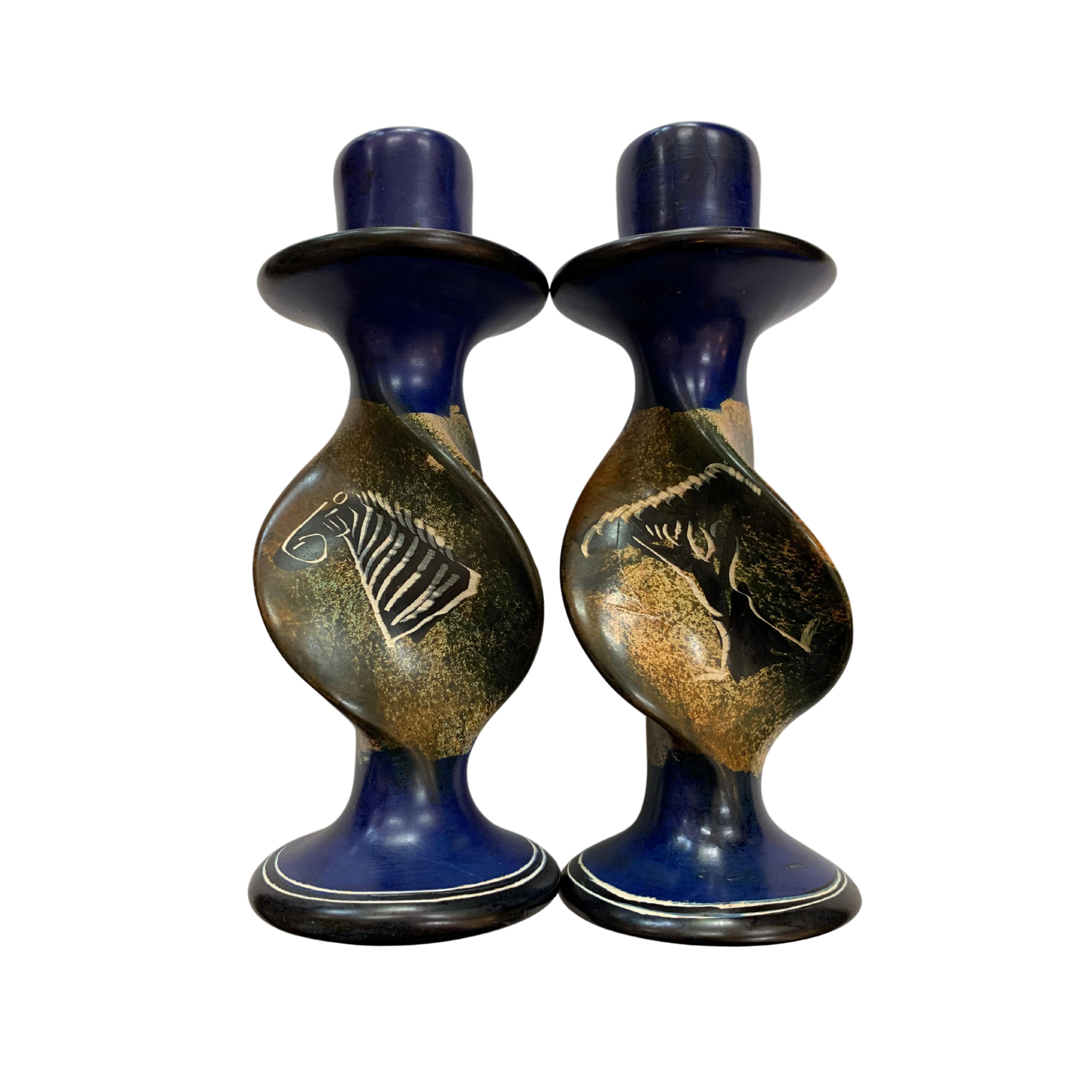 Soapstone Candle Holders (Set)