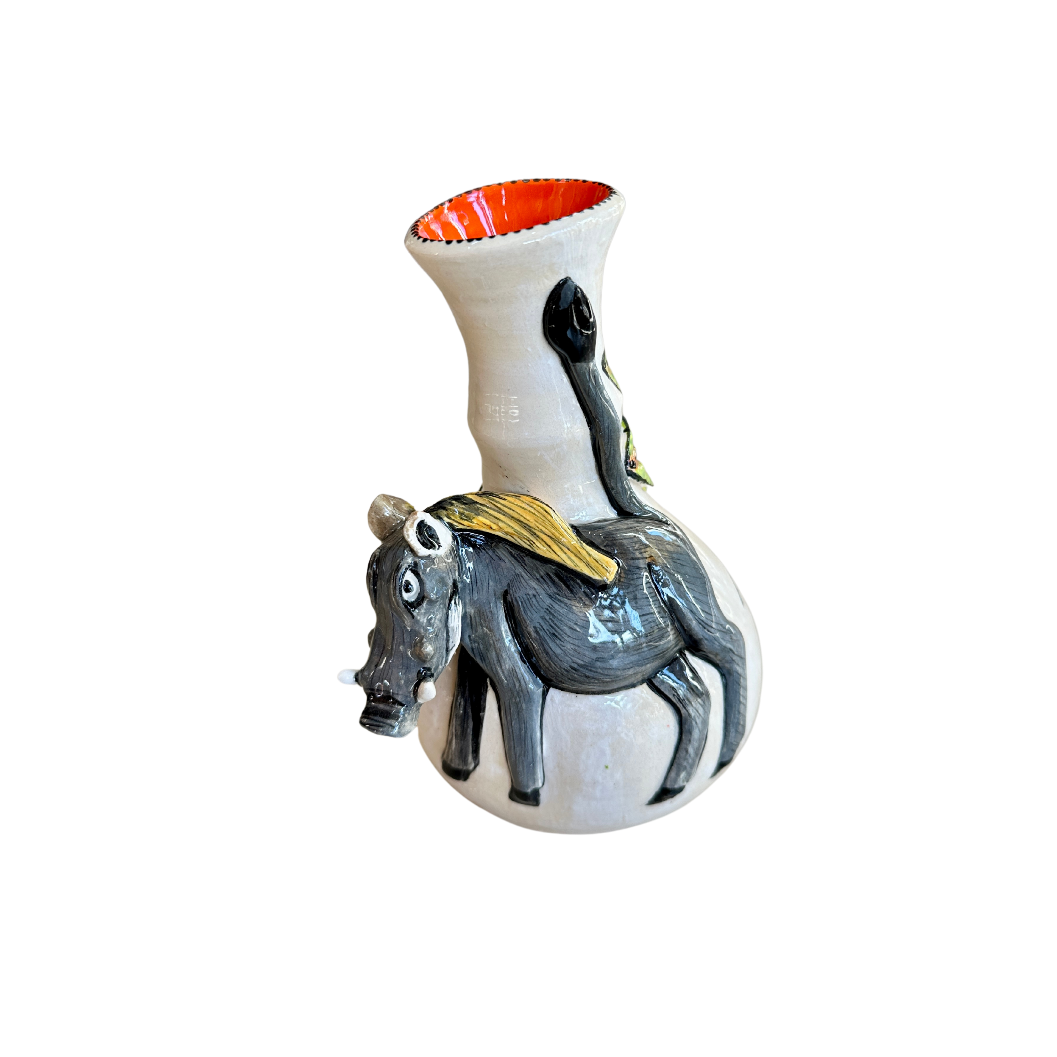 Large 3D Ceramic Warthog Rose Vase