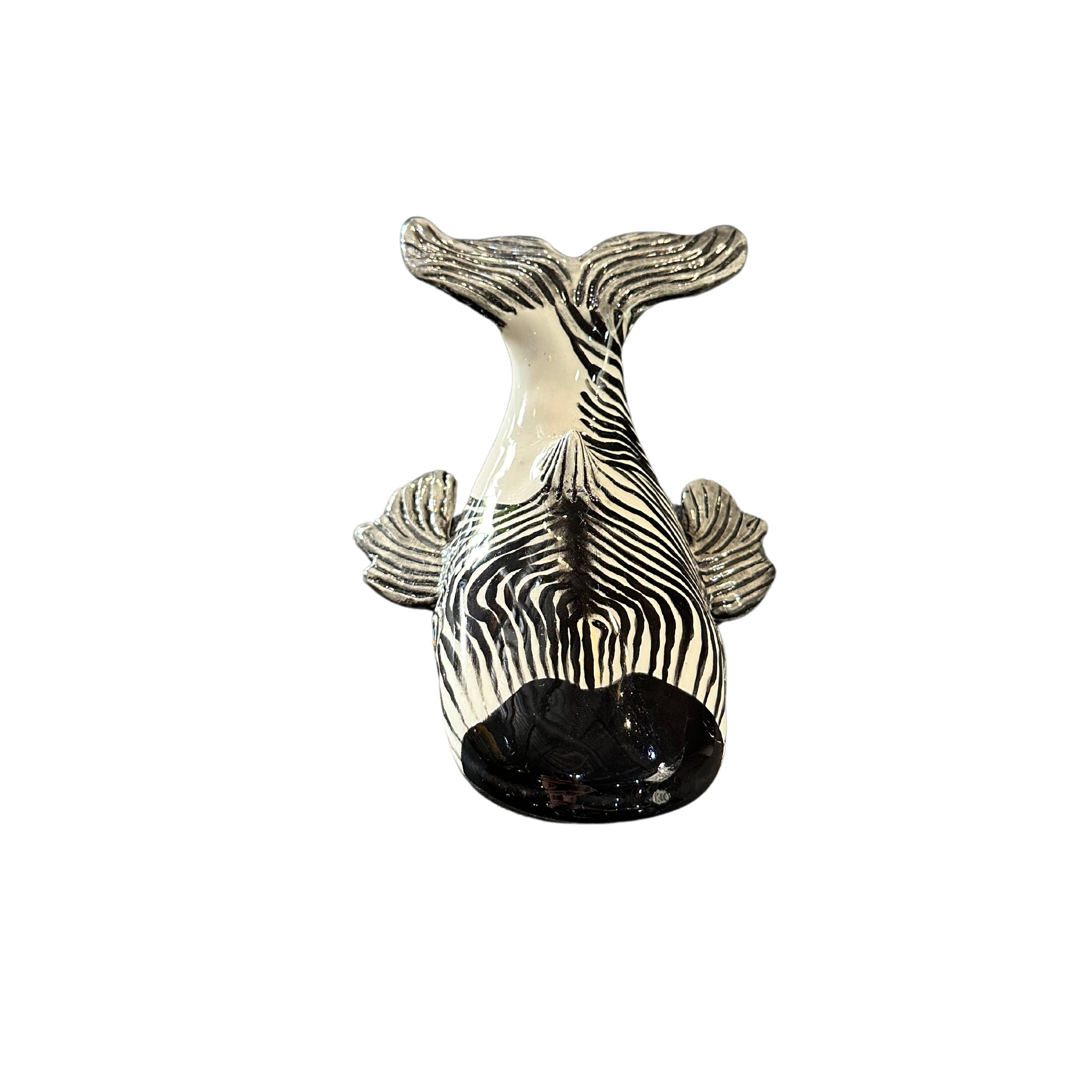 Hand Painted & Moulded Zebra Stripped Whale