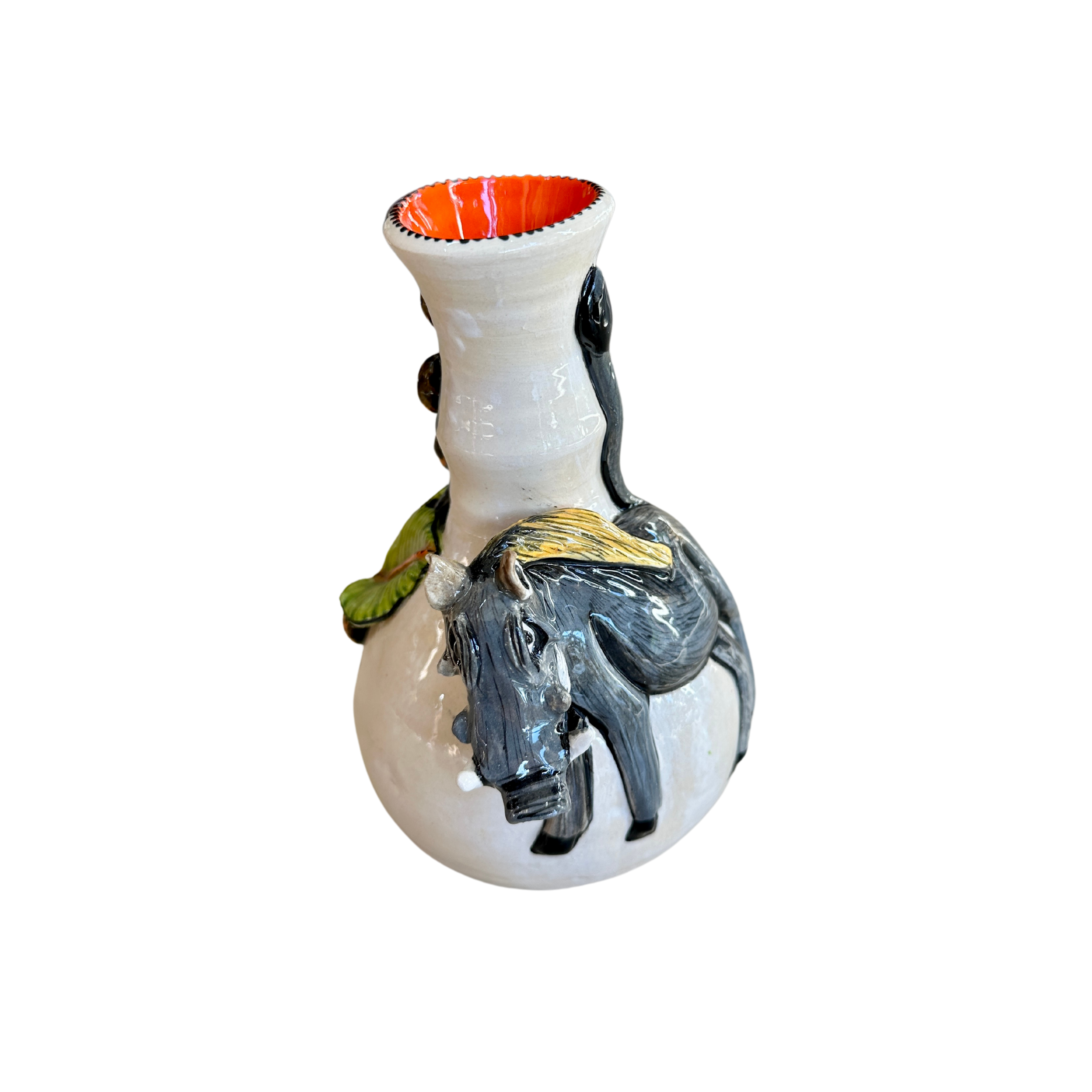 Large 3D Ceramic Warthog Rose Vase