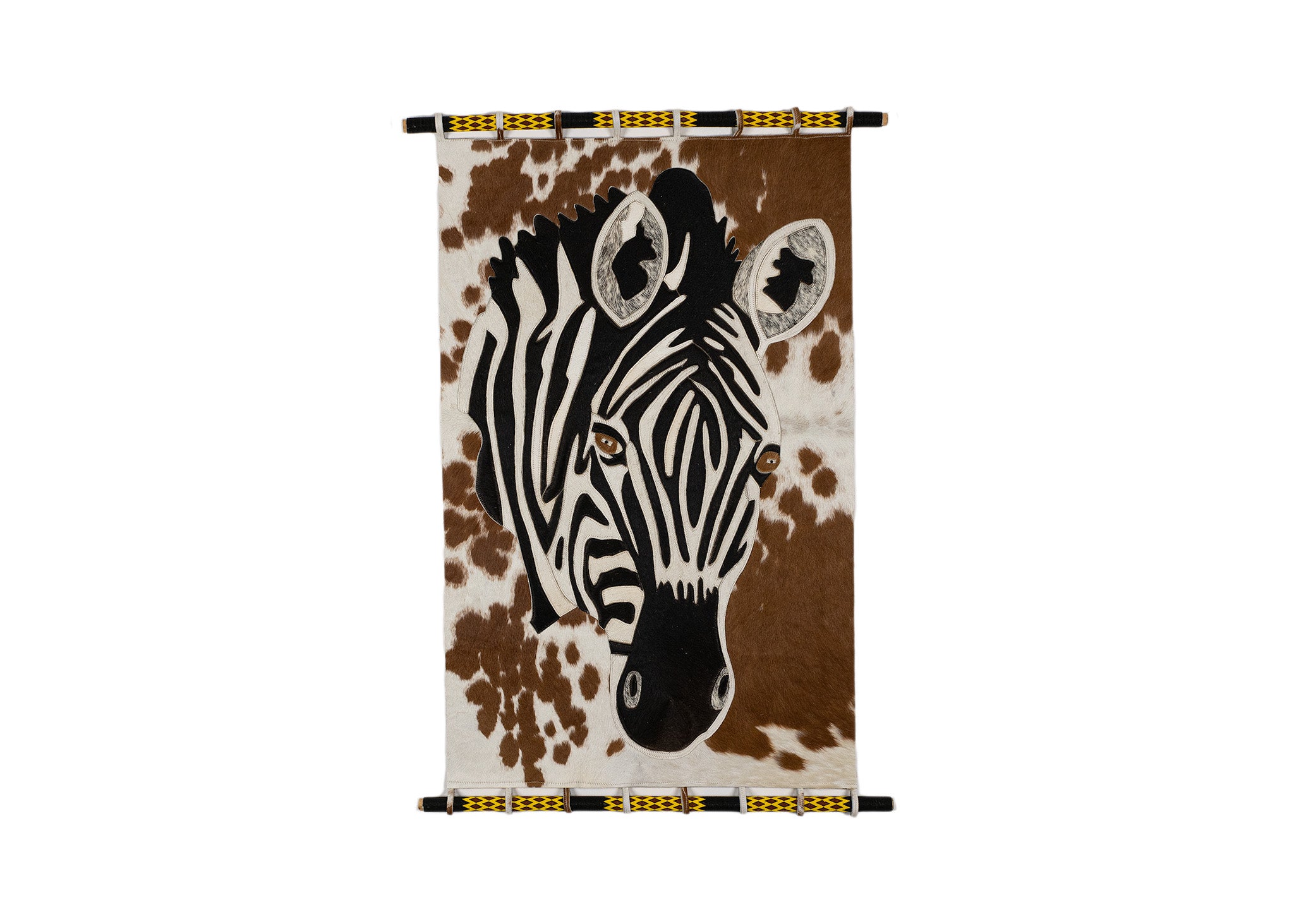 Zebra - STITCHED NGUNI HIDE WALL HANGING ARTWORK