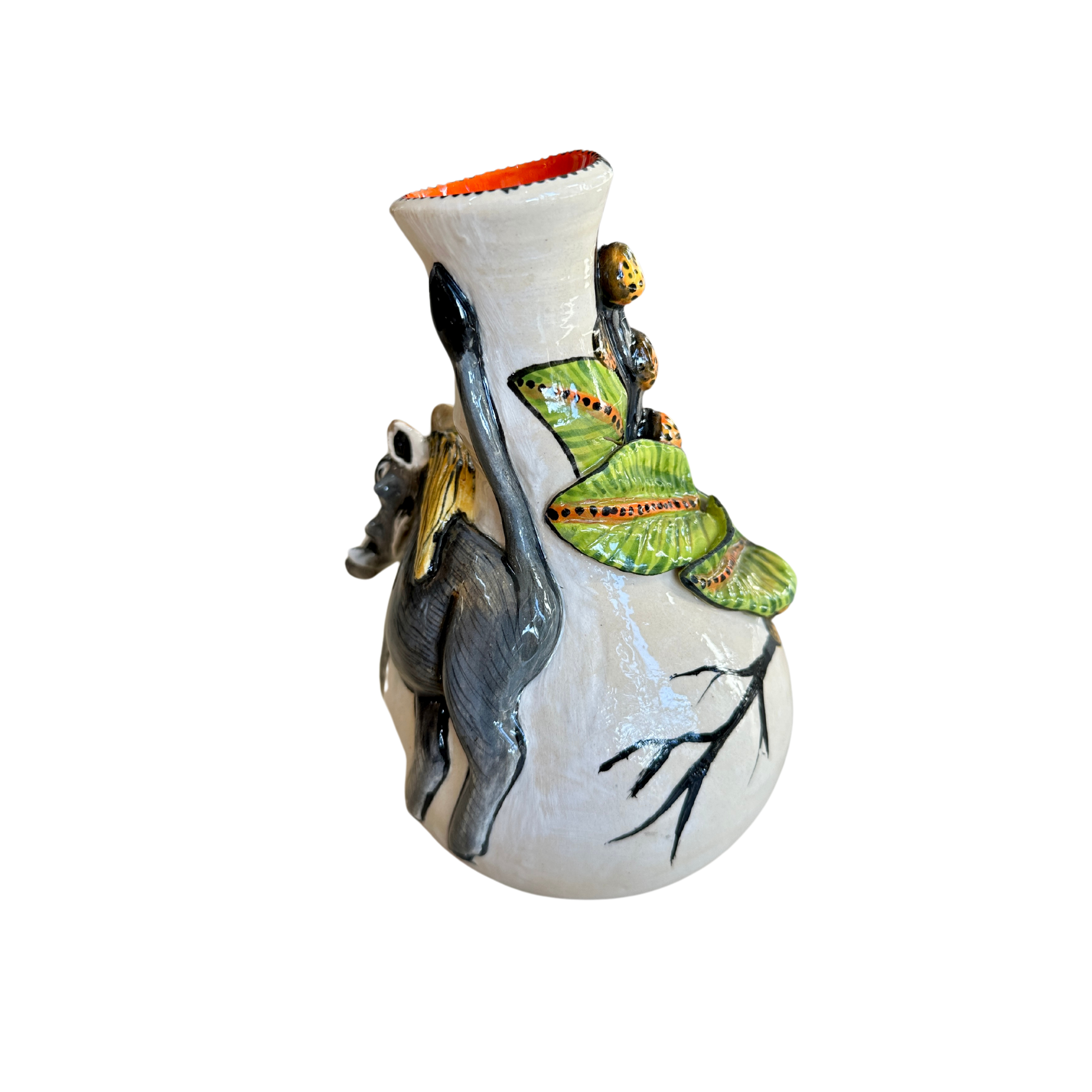 Large 3D Ceramic Warthog Rose Vase