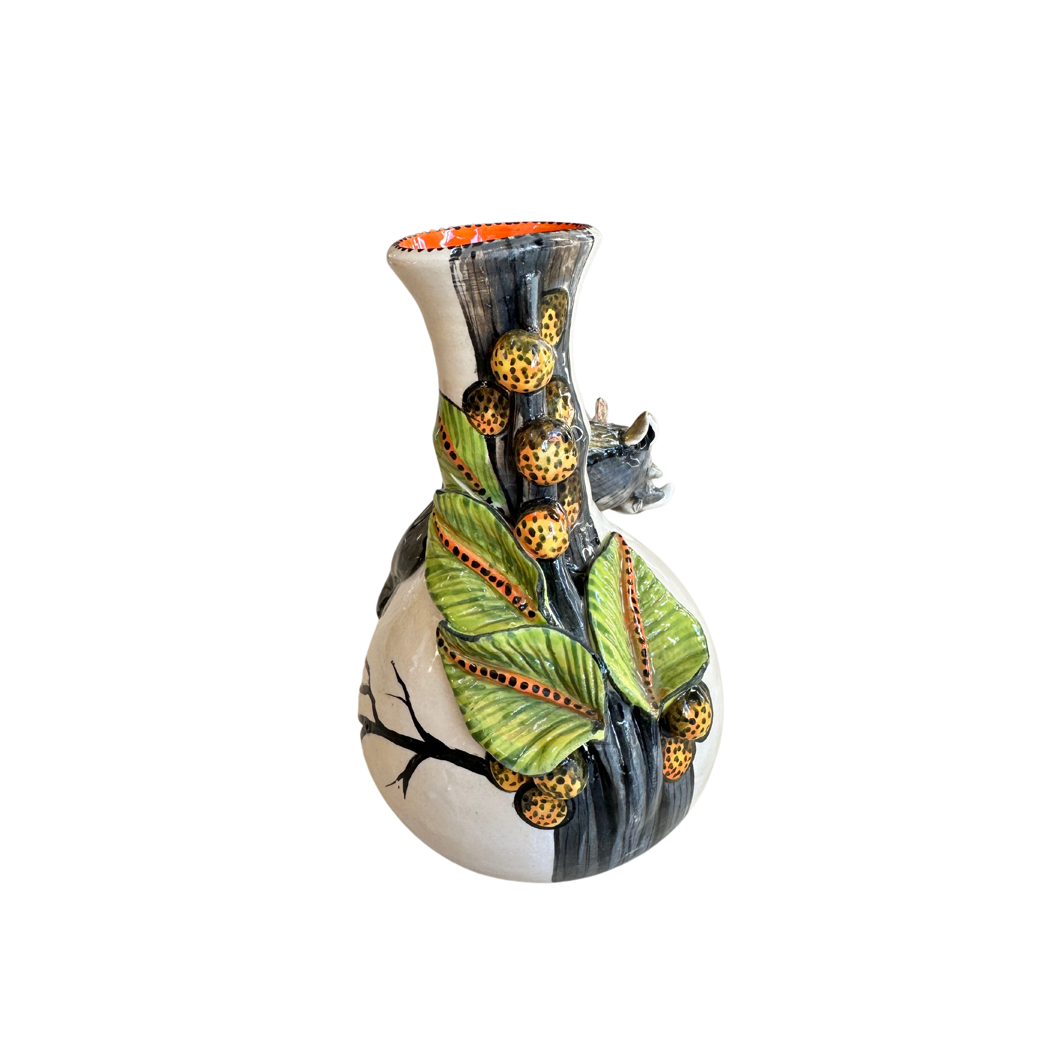 Large 3D Ceramic Warthog Rose Vase