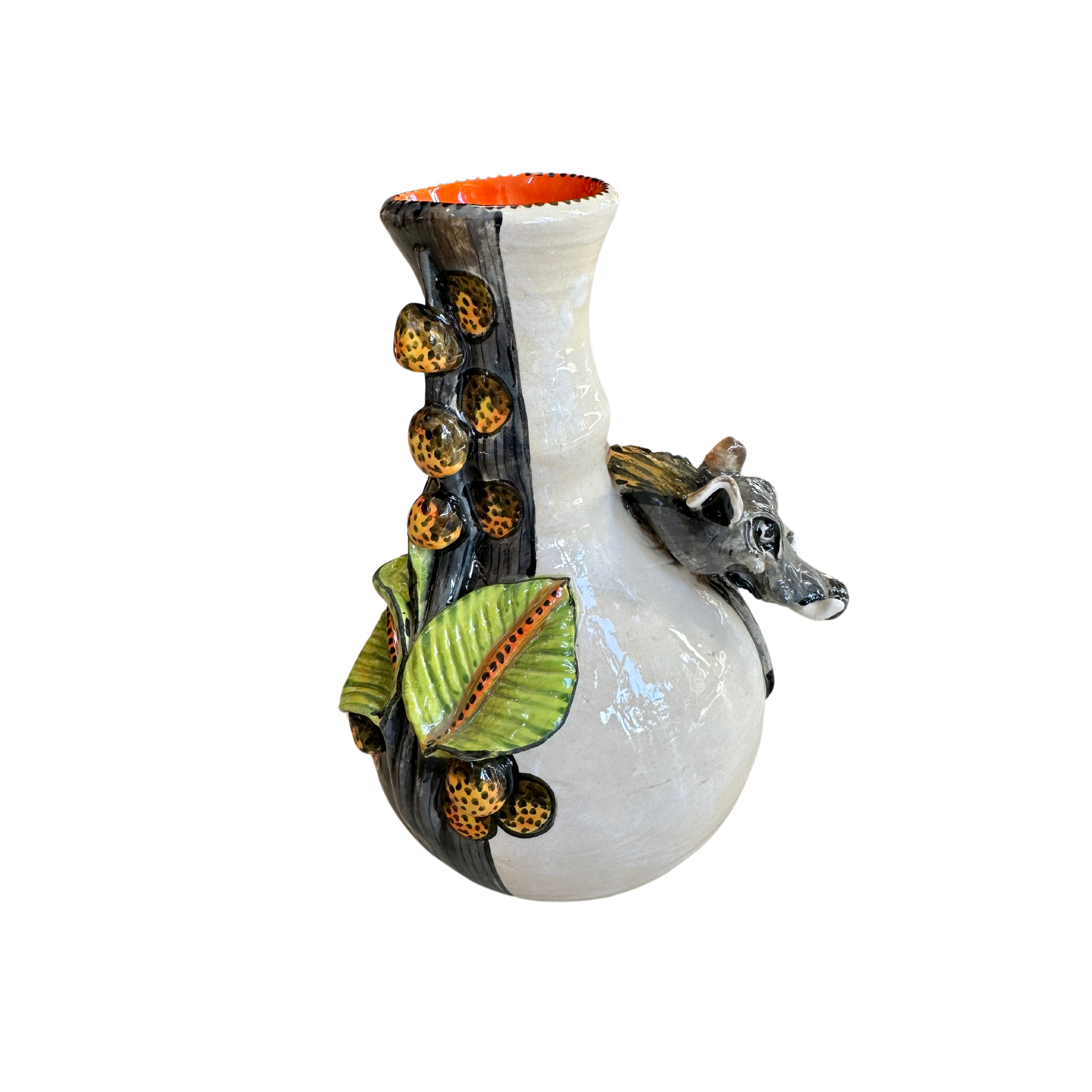 Large 3D Ceramic Warthog Rose Vase
