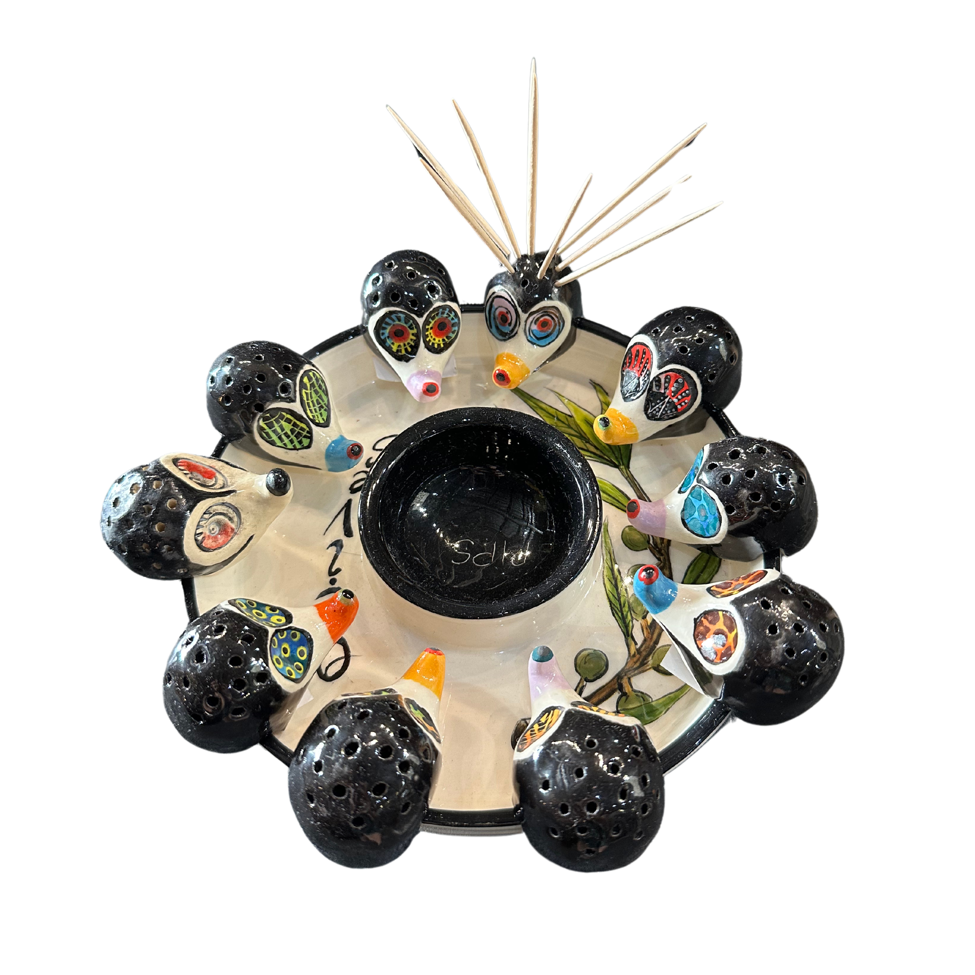 Ceramic Porcupine Toothpick Heads