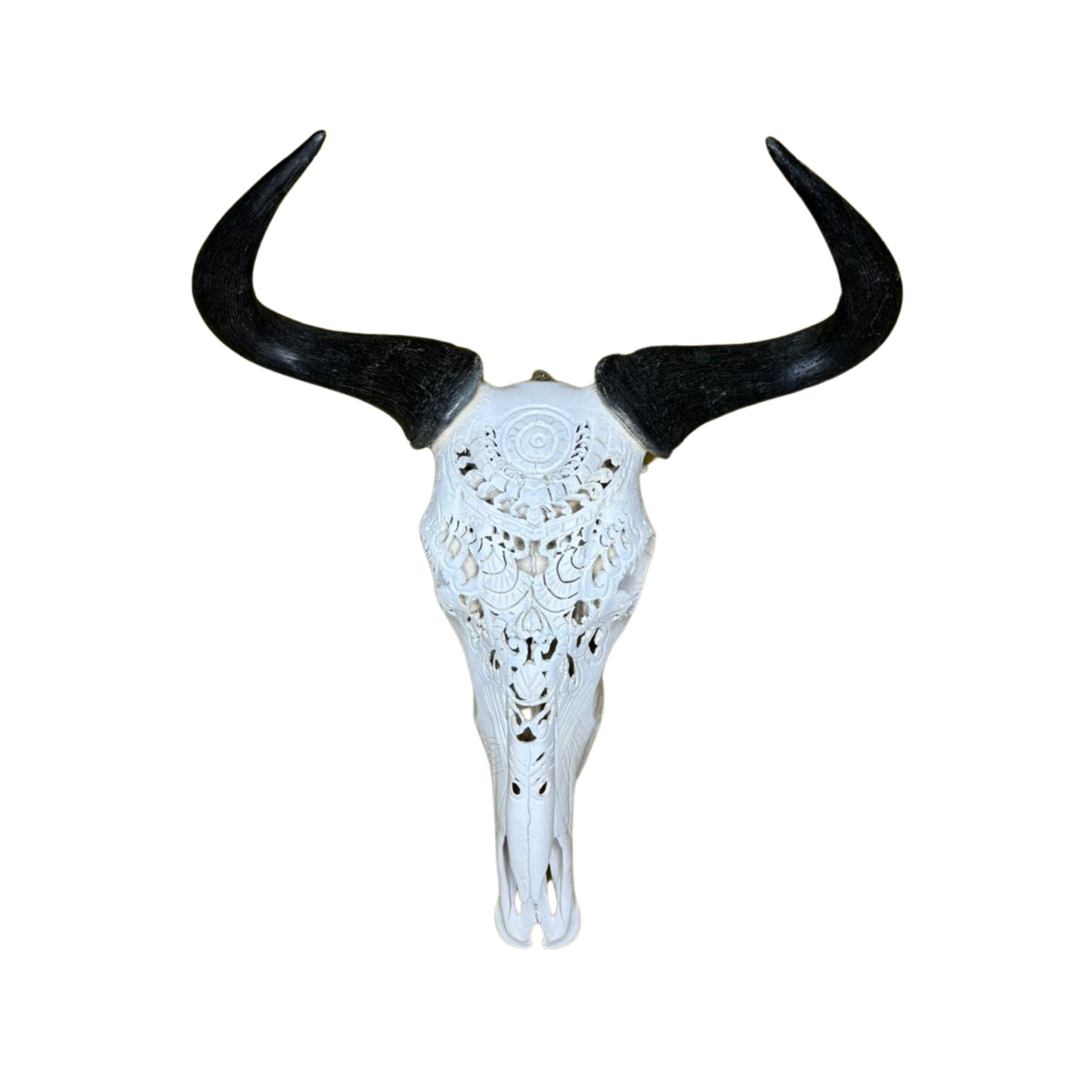 White Carved Blue Wildebeest