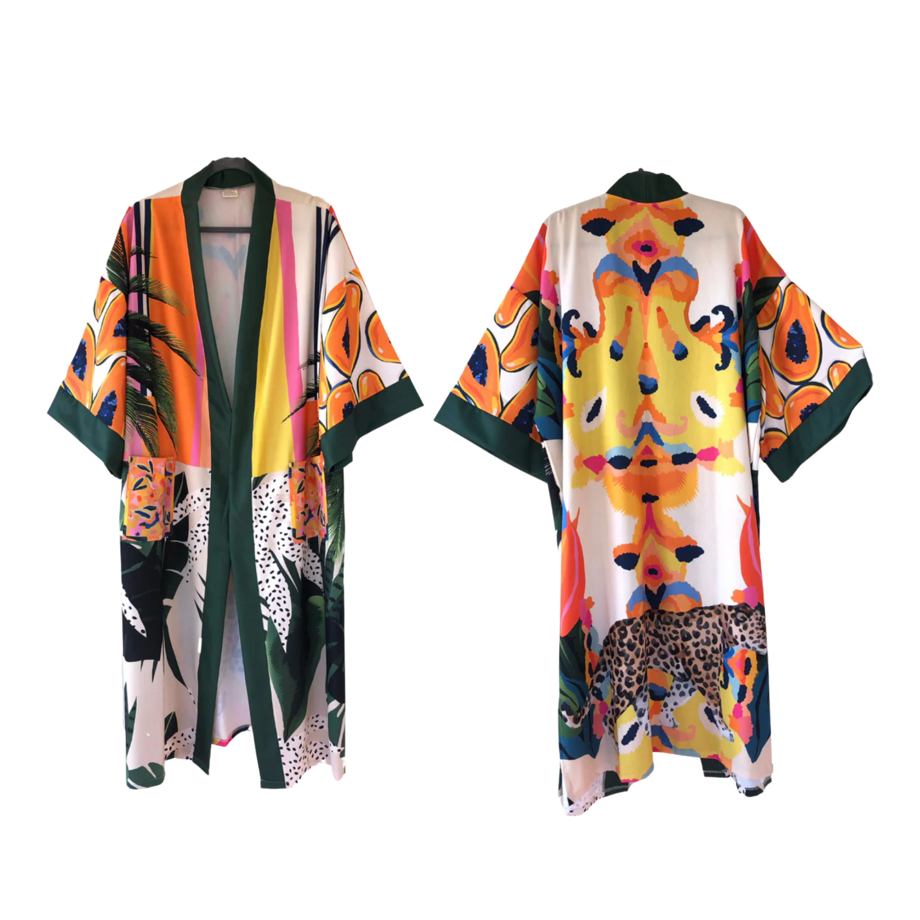 African Inspired Kimono - Tribal Leopard
