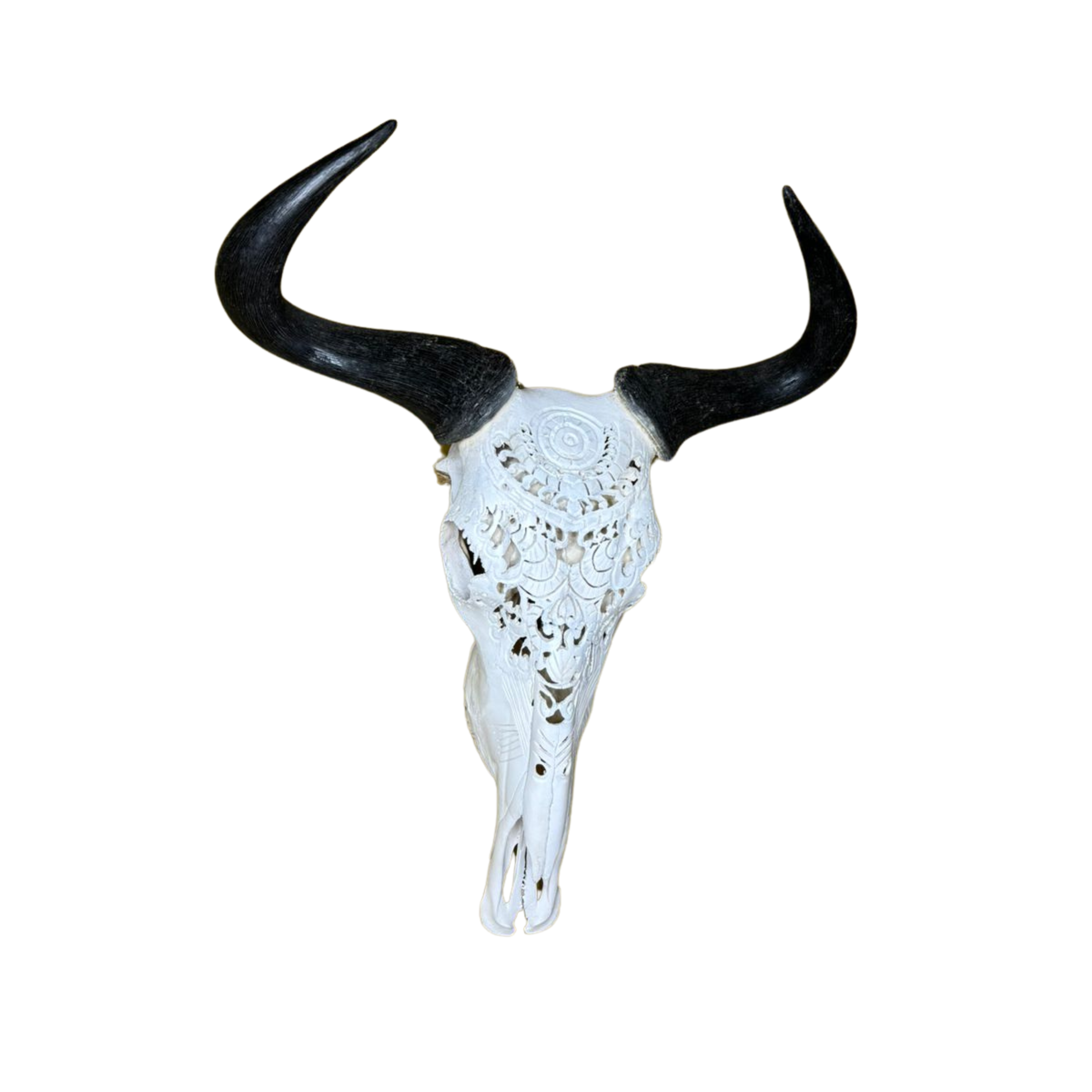 White Carved Blue Wildebeest