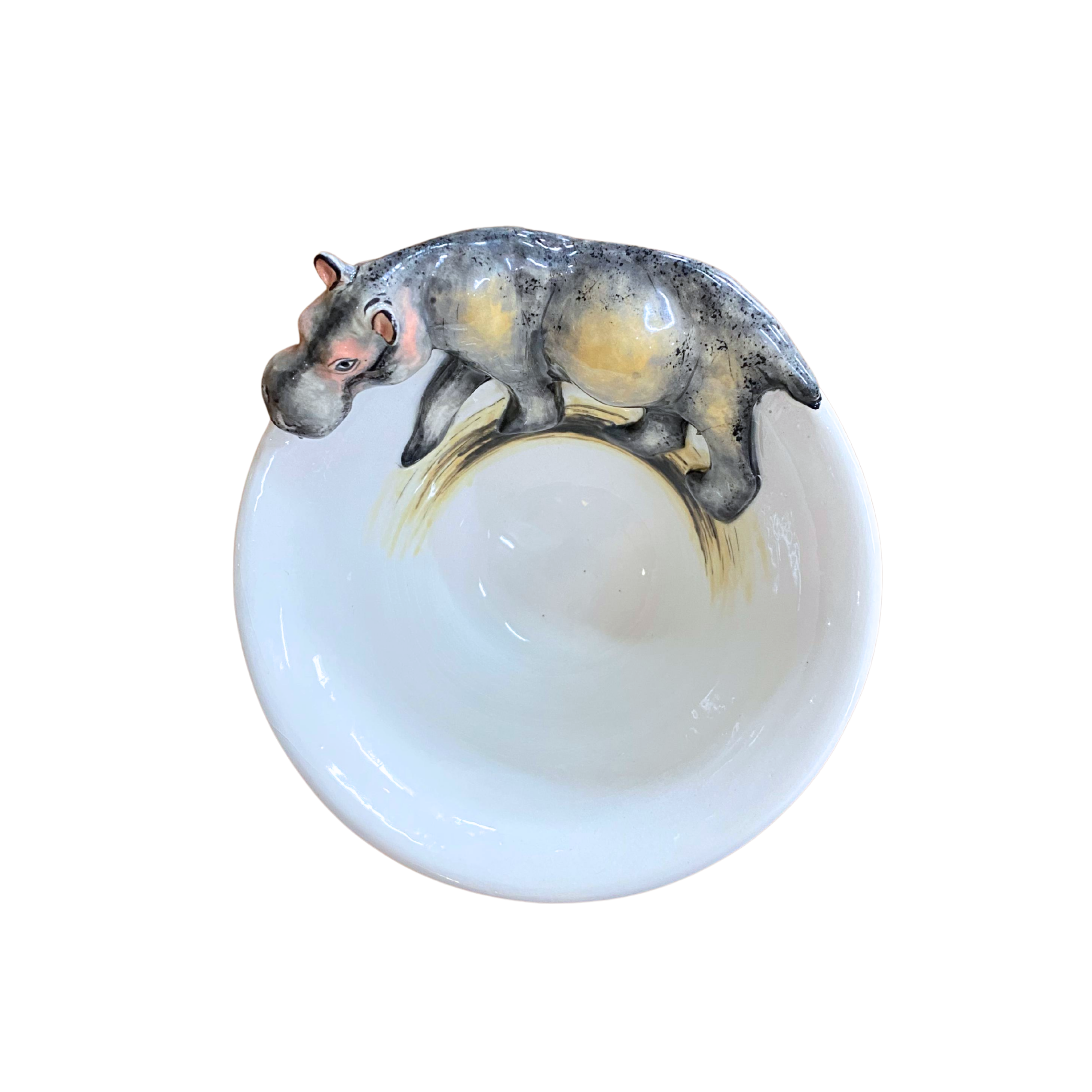 Small 3D Ceramic Hippo Bowl