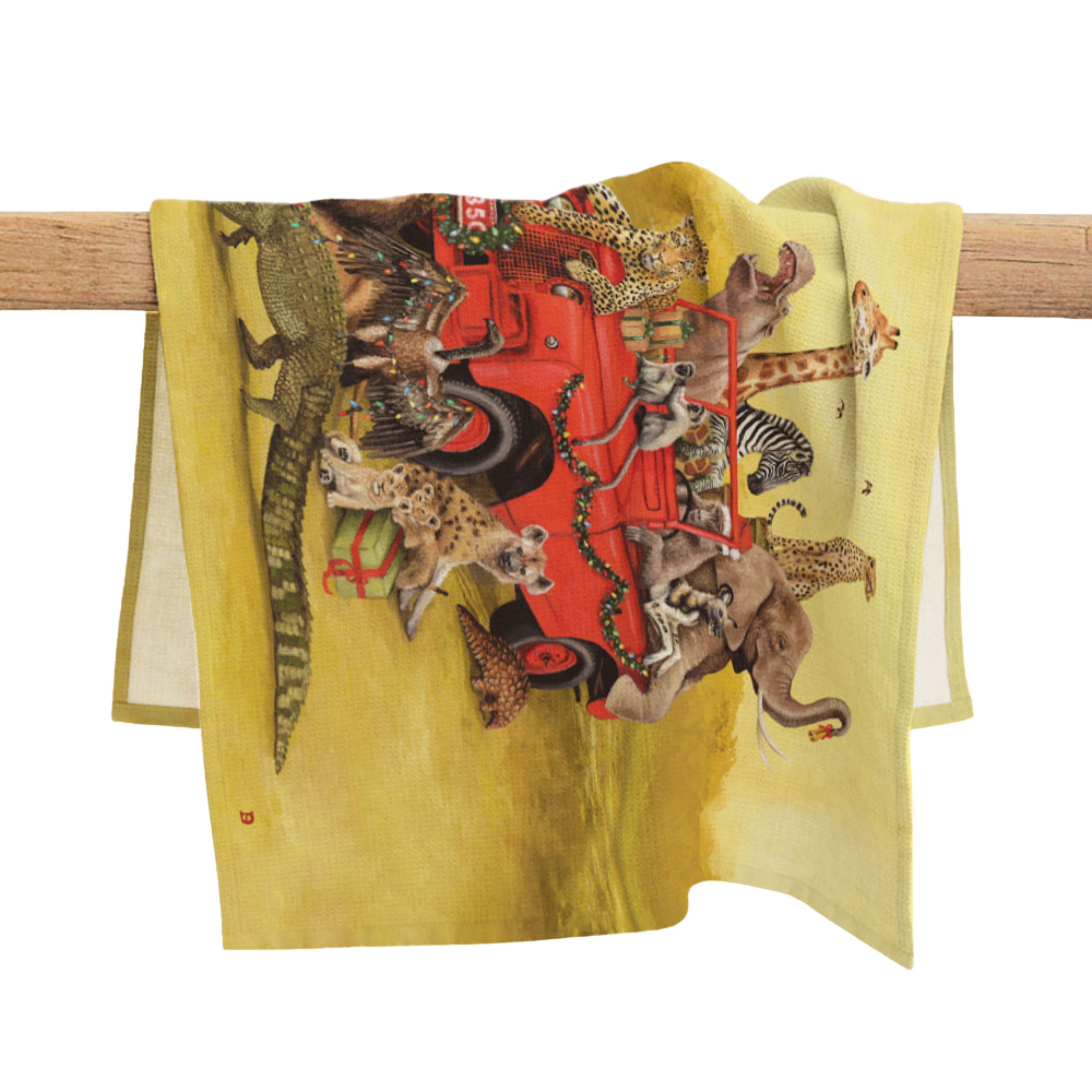 Wildly Relaxed: The Animal Leisure Collection Cotton Tea Towels (Christmas Safari)