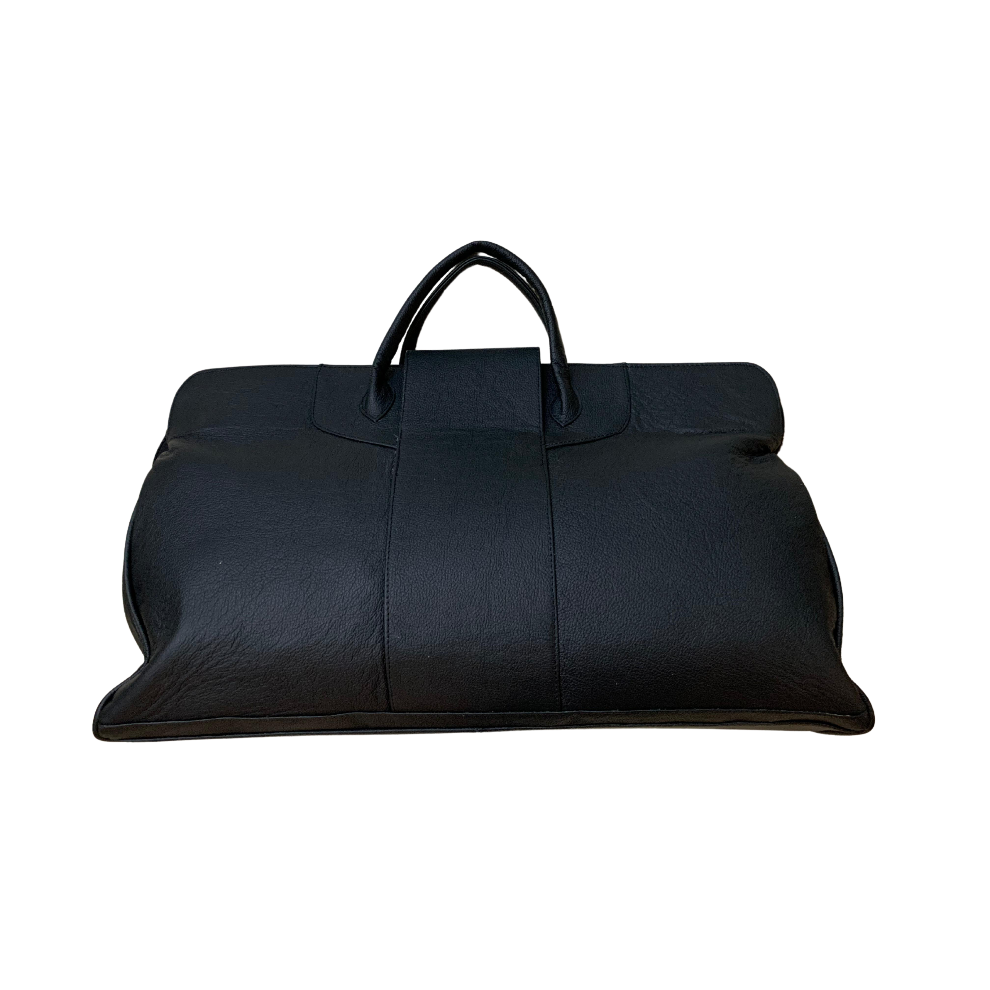 Large Checkered Antelope Leather Luggage Bag