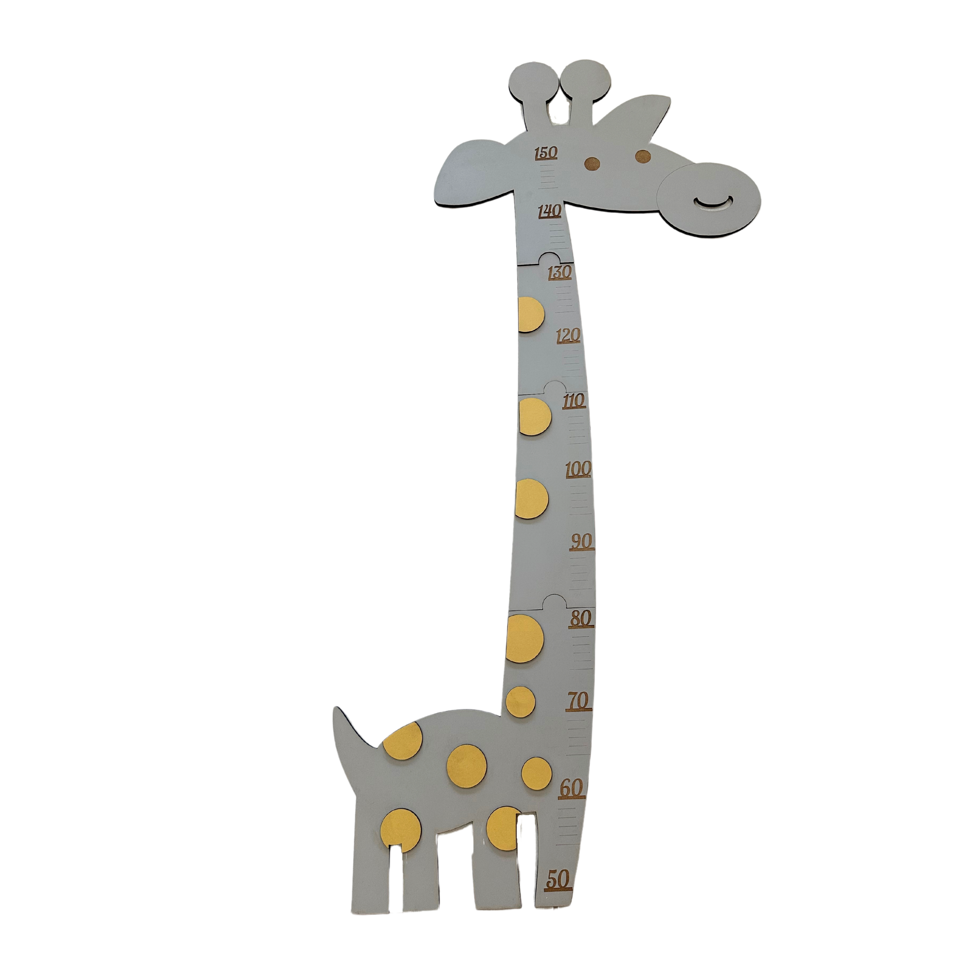 Wooden Laser Cut Giraffe Growth Chart Puzzle Pieces