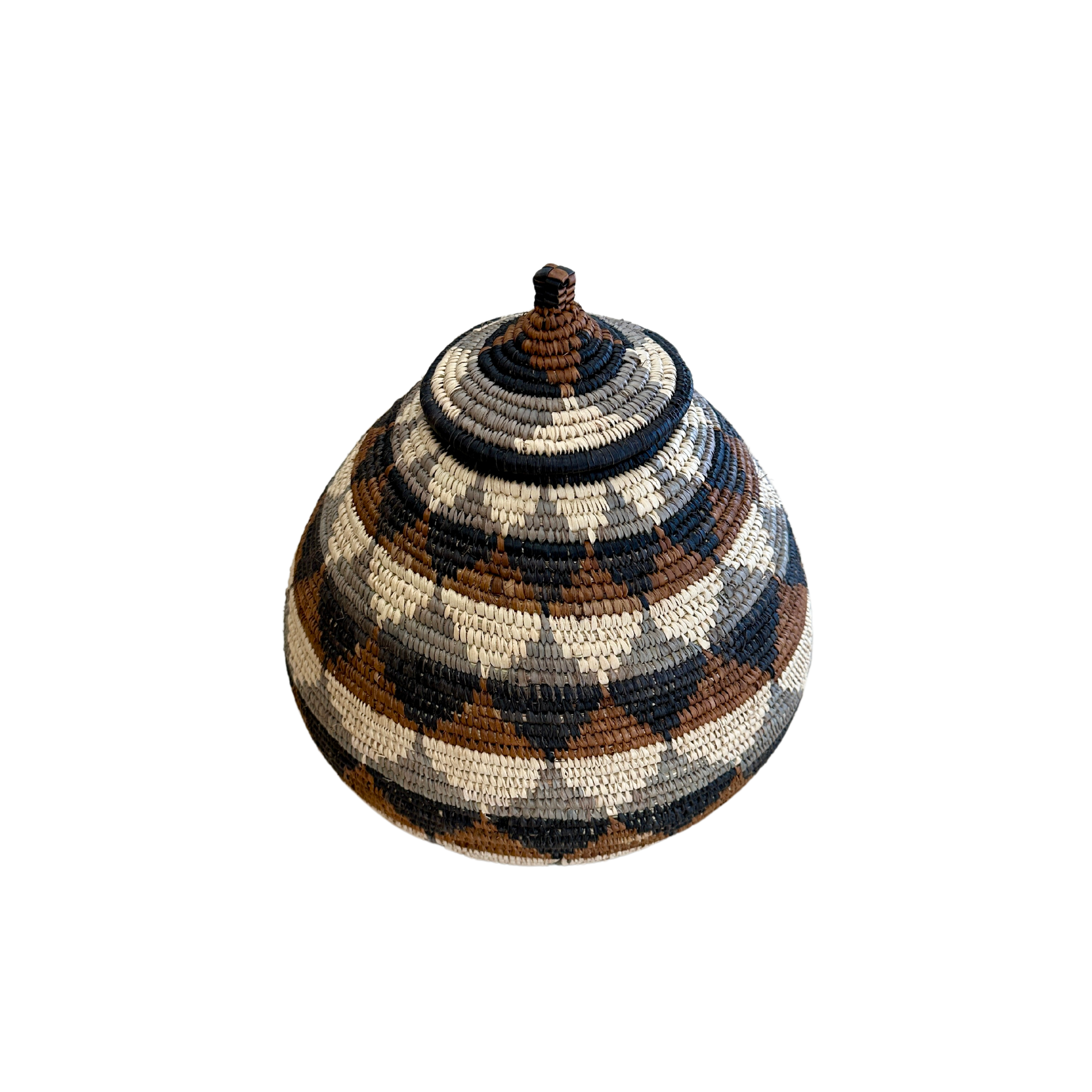 Small Hand Woven Zulu Diamond Basket