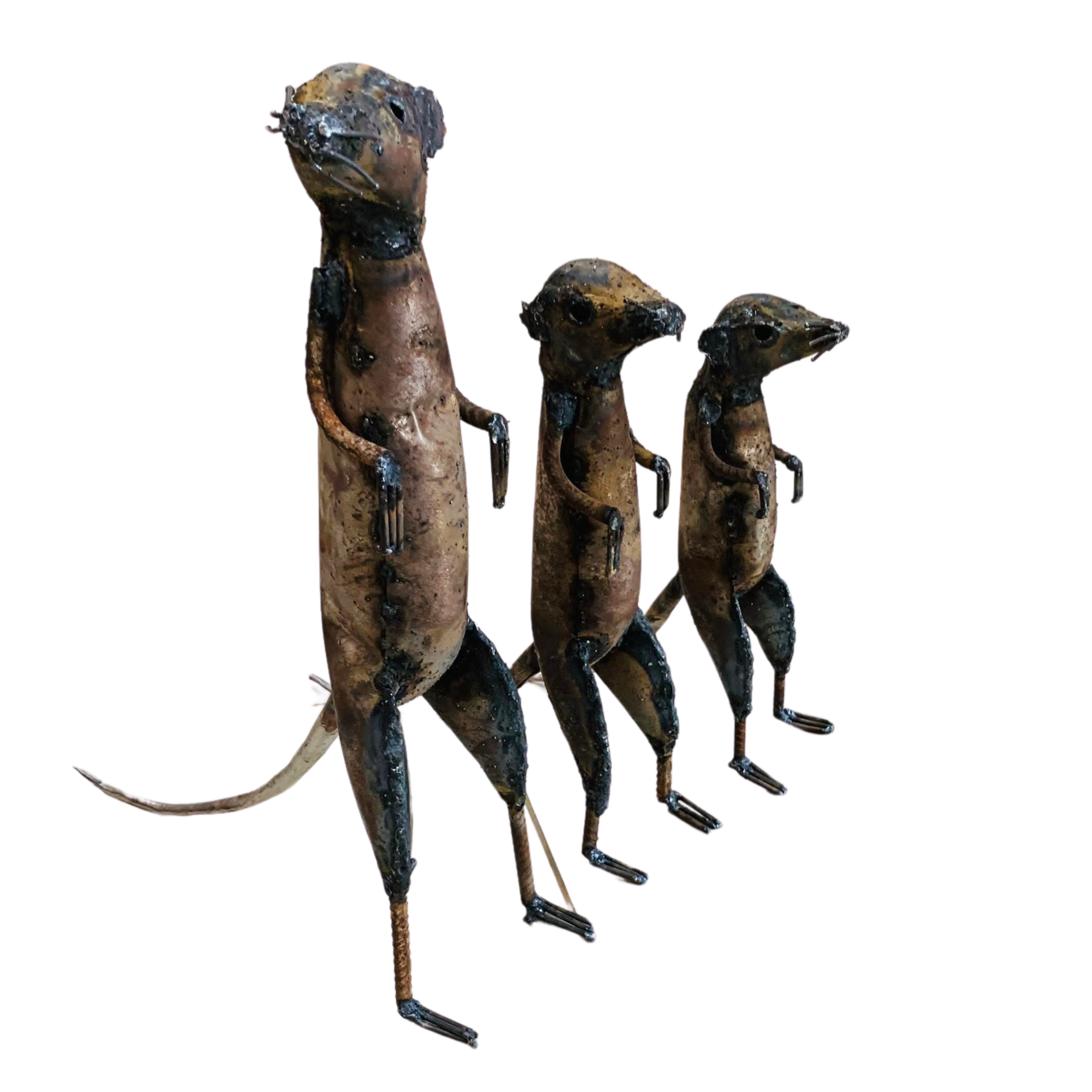 Outdoor Steel Meerkat Garden Sculpture