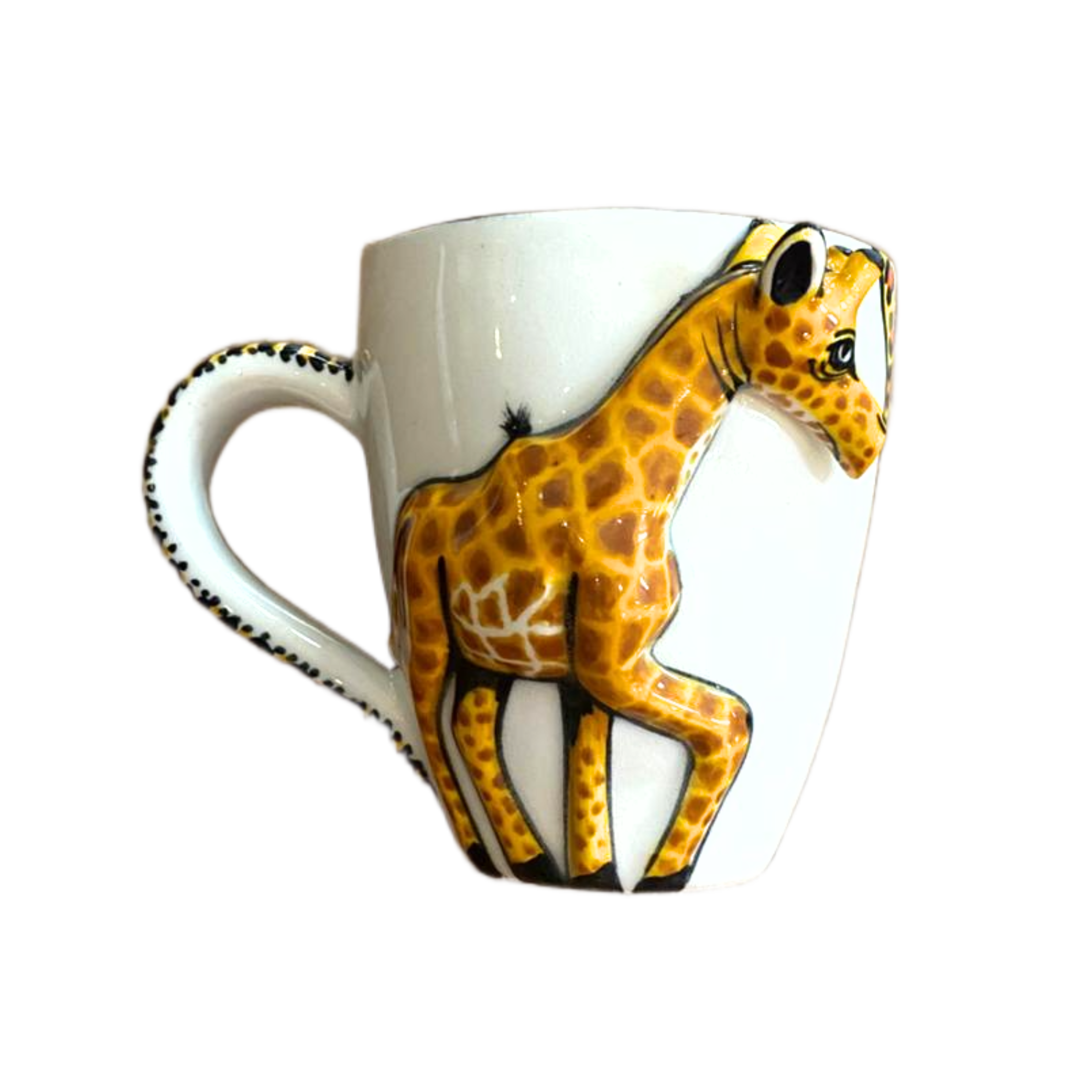 3D Hand Painted Ceramic Giraffe Mug
