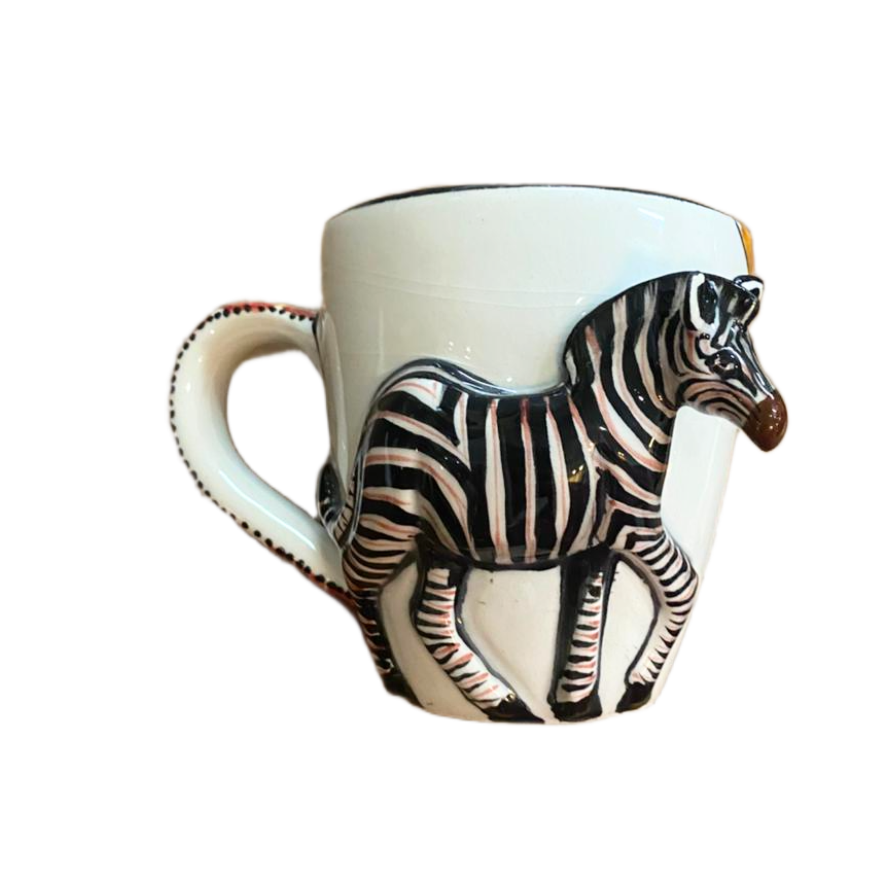 3D Hand Painted Ceramic Zebra Mug