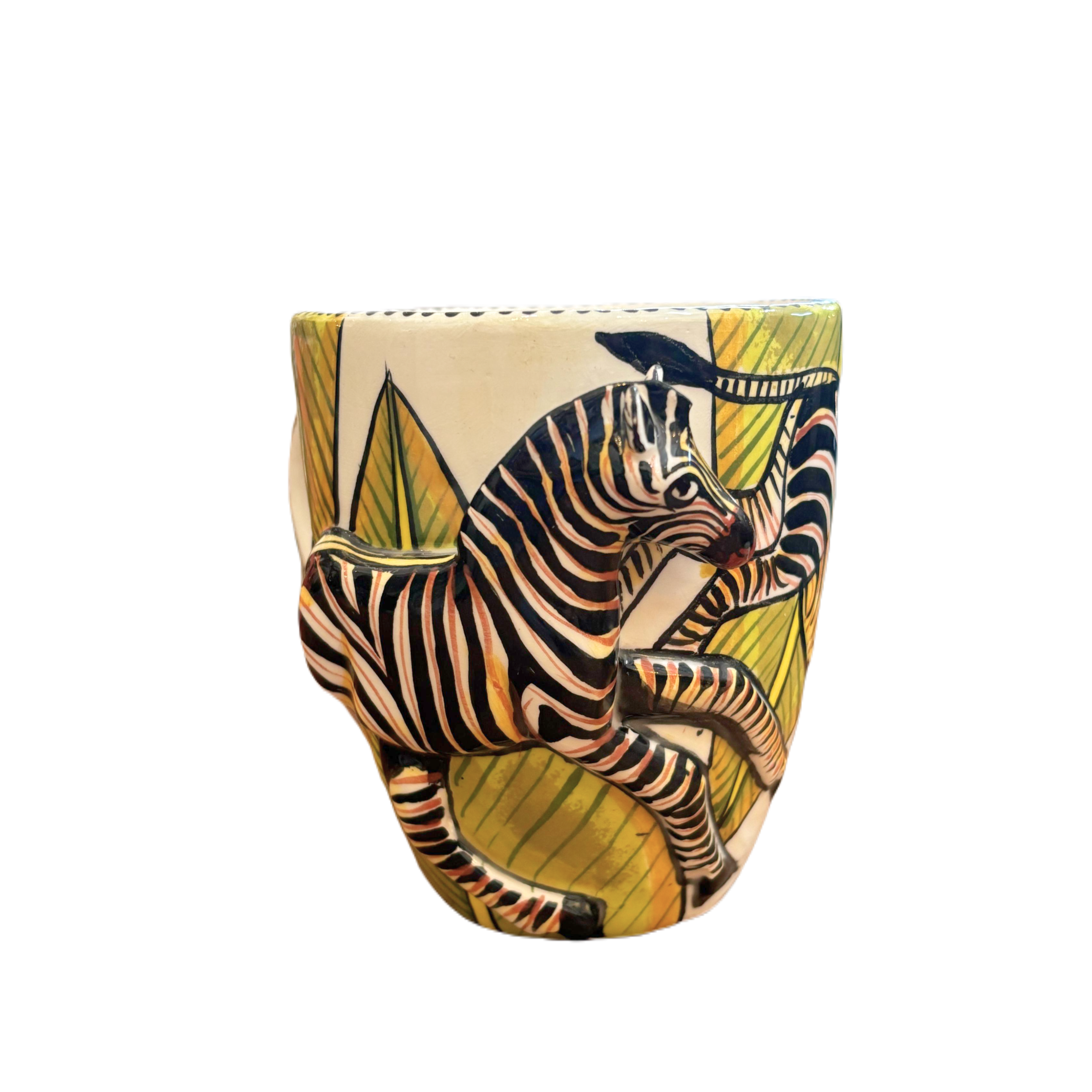 3D Hand Painted Ceramic Zebra Mug
