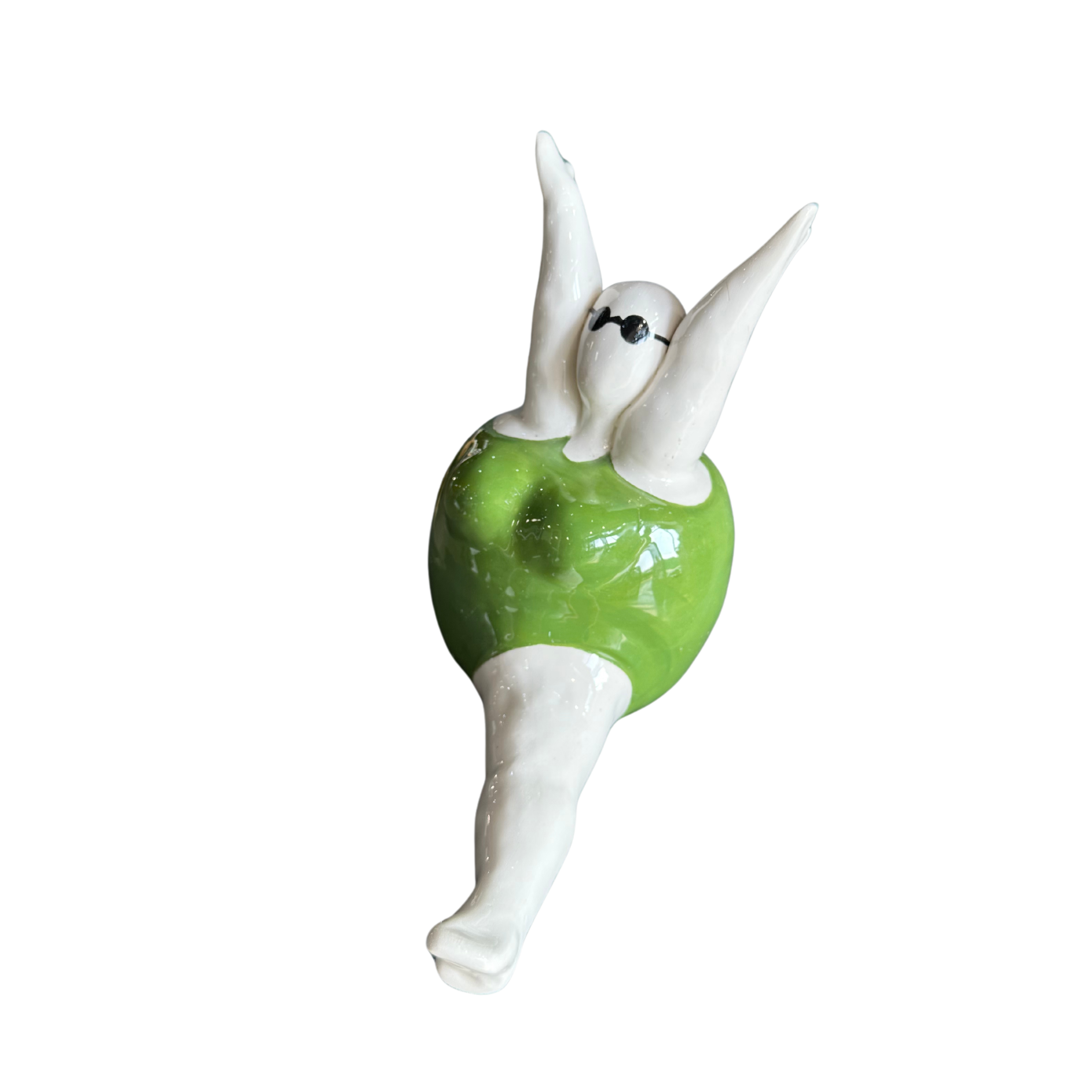 Large Beachy Apple Shaped Fat Lady (Green Full Costume)