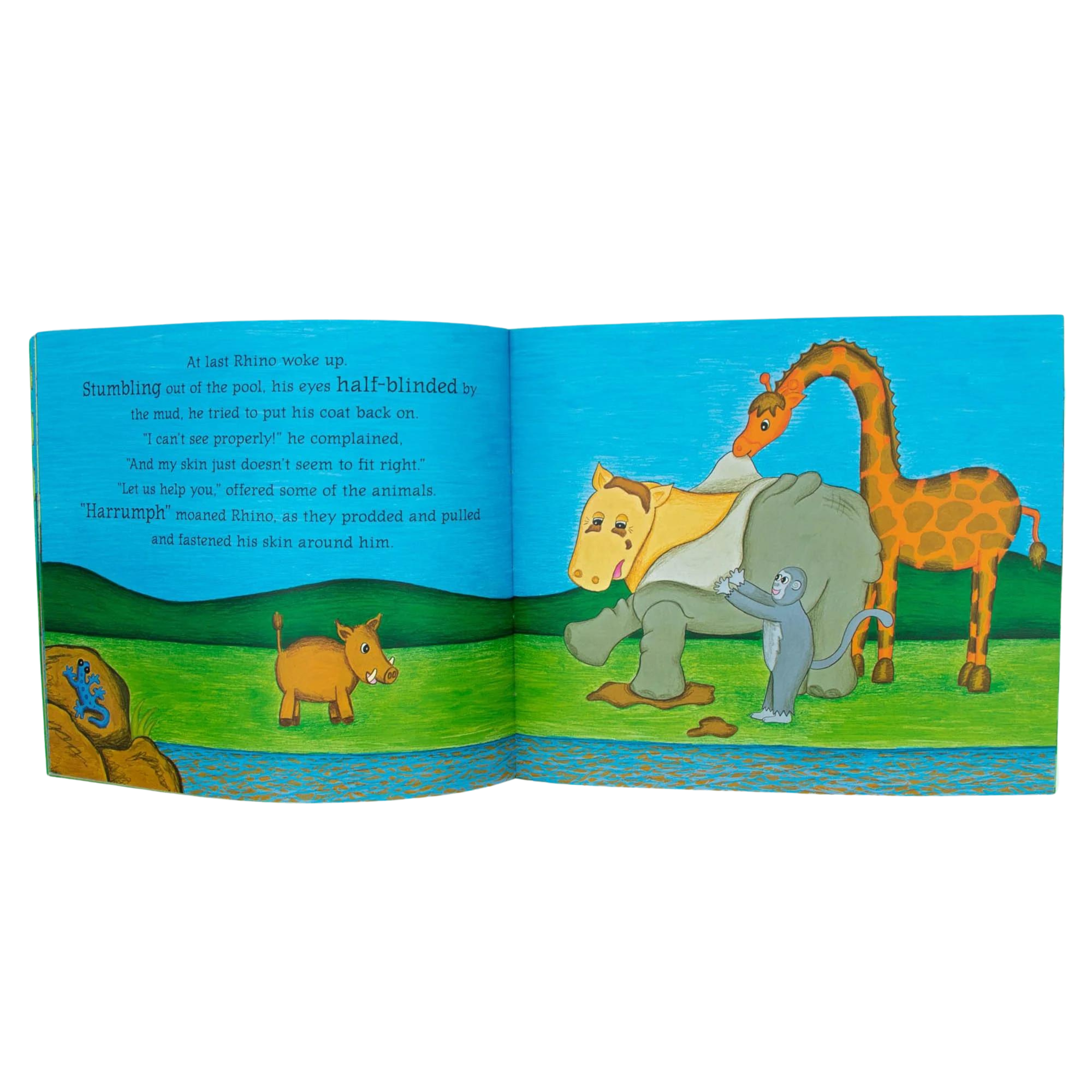 How The Rhino Got His Baggy Skin Children's Story Book
