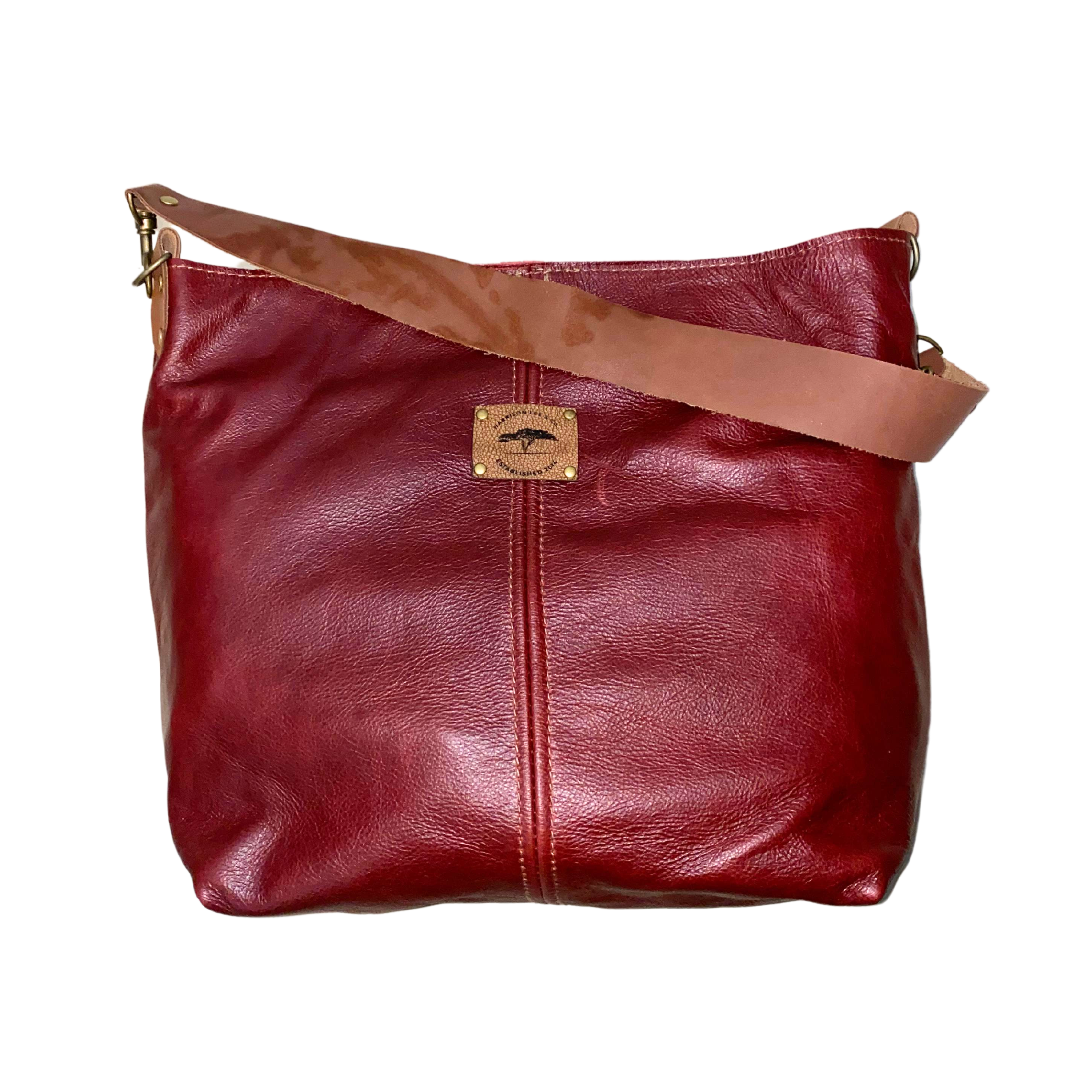Handmade Leather Bucket Tote Handbags