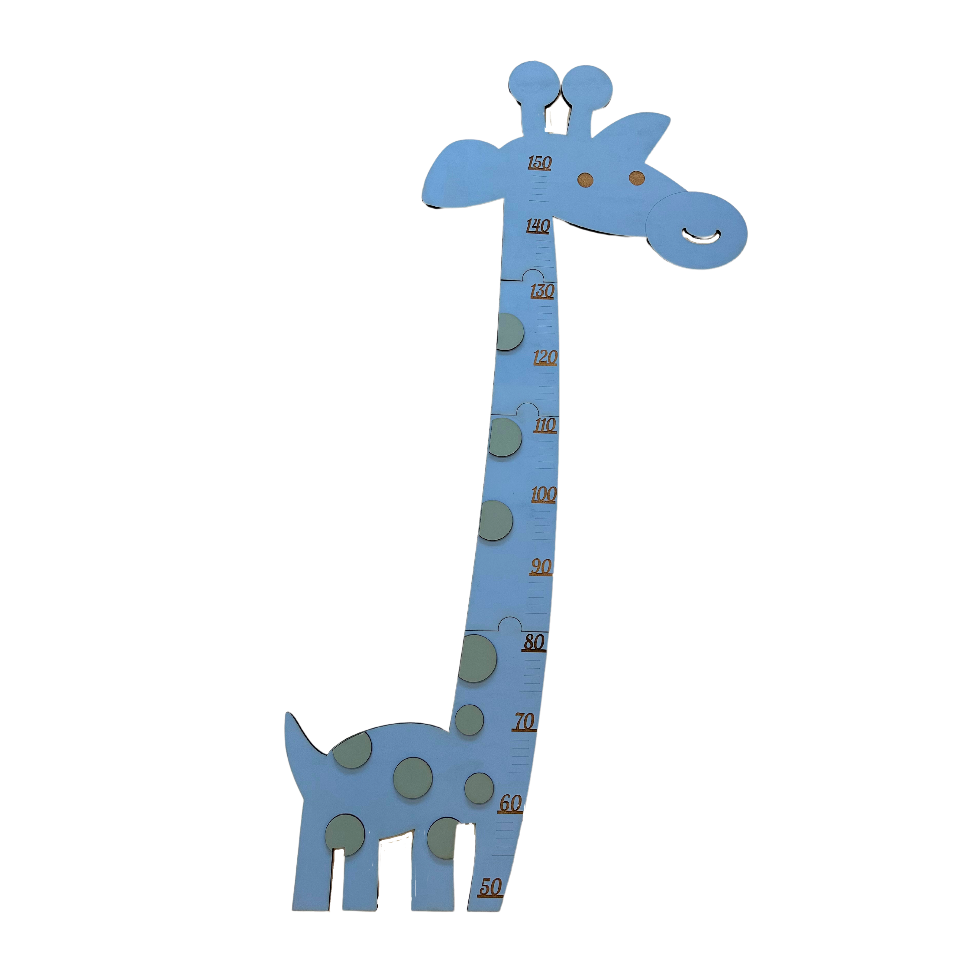 Wooden Laser Cut Giraffe Growth Chart Puzzle Pieces