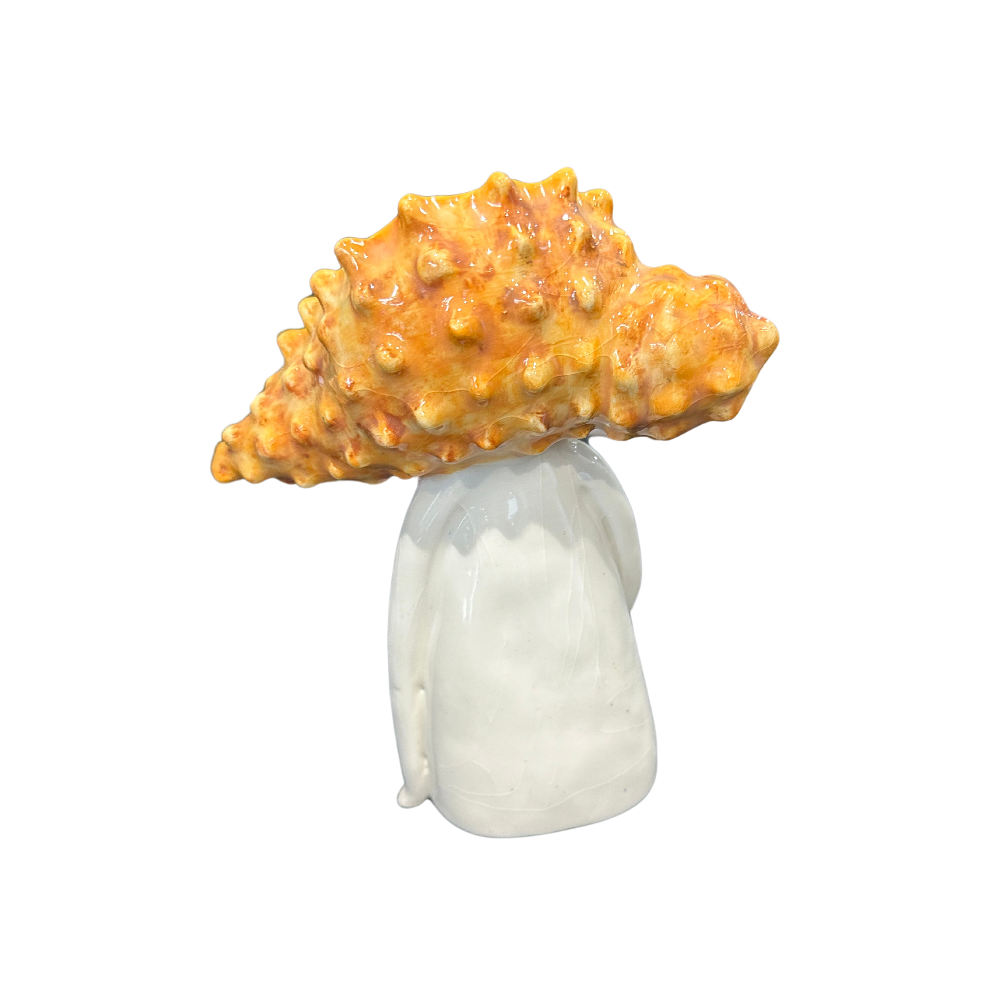 Medium Ceramic Gold Shell Head Statue - Fantasea Range