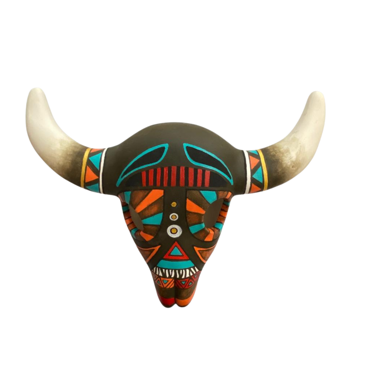 Colourful Painted Ceramic Skulls (Tribal)