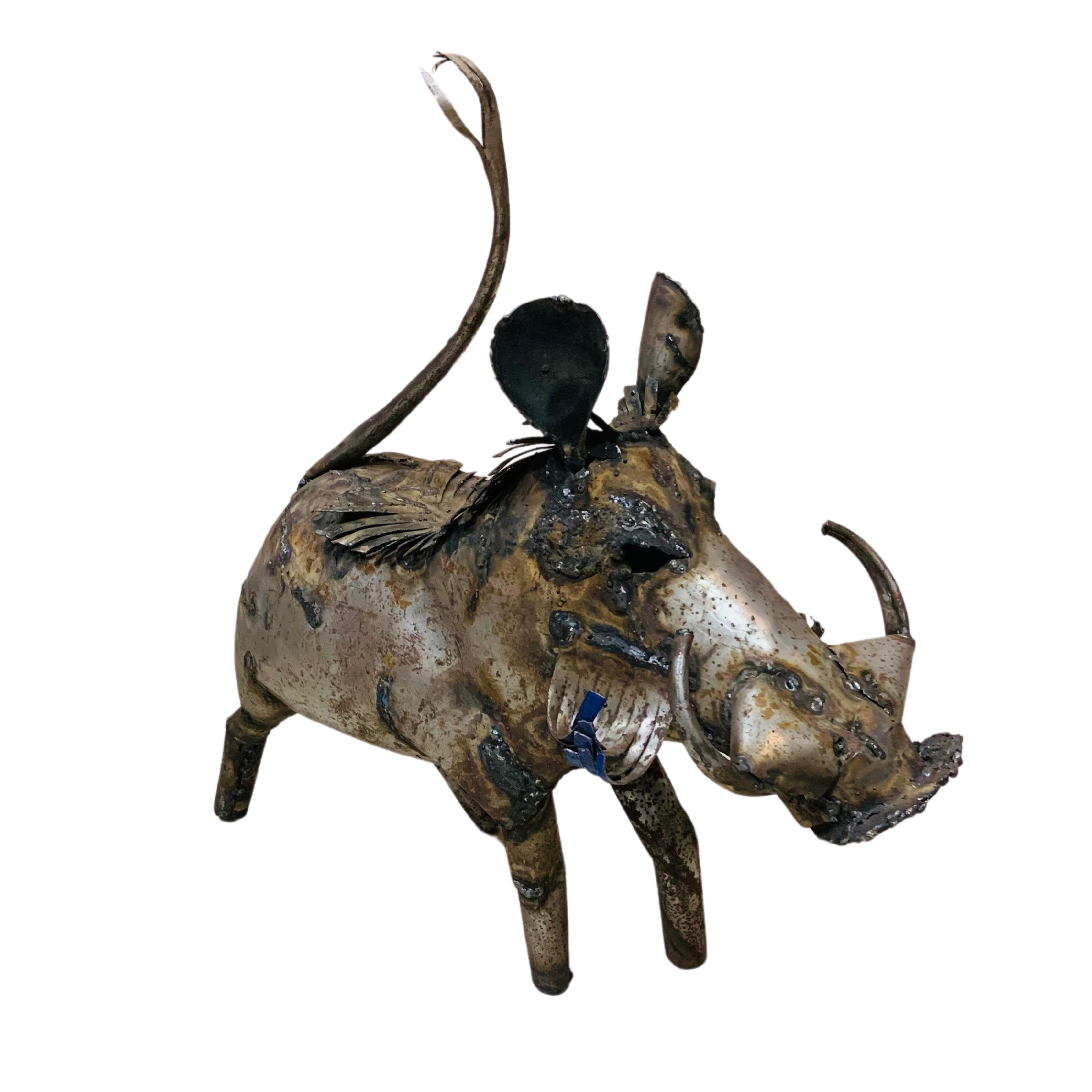 Outdoor Steel Warthog Garden Sculpture