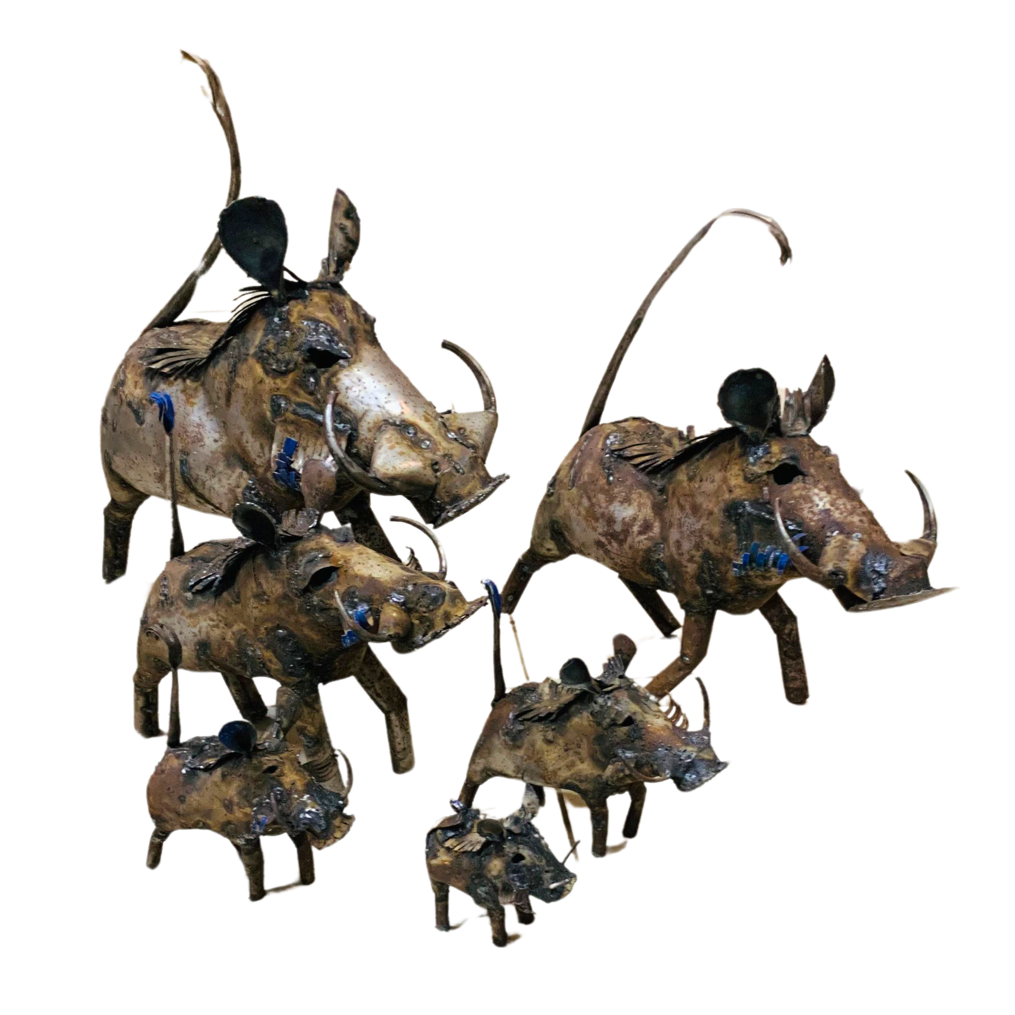 Outdoor Steel Warthog Garden Sculpture