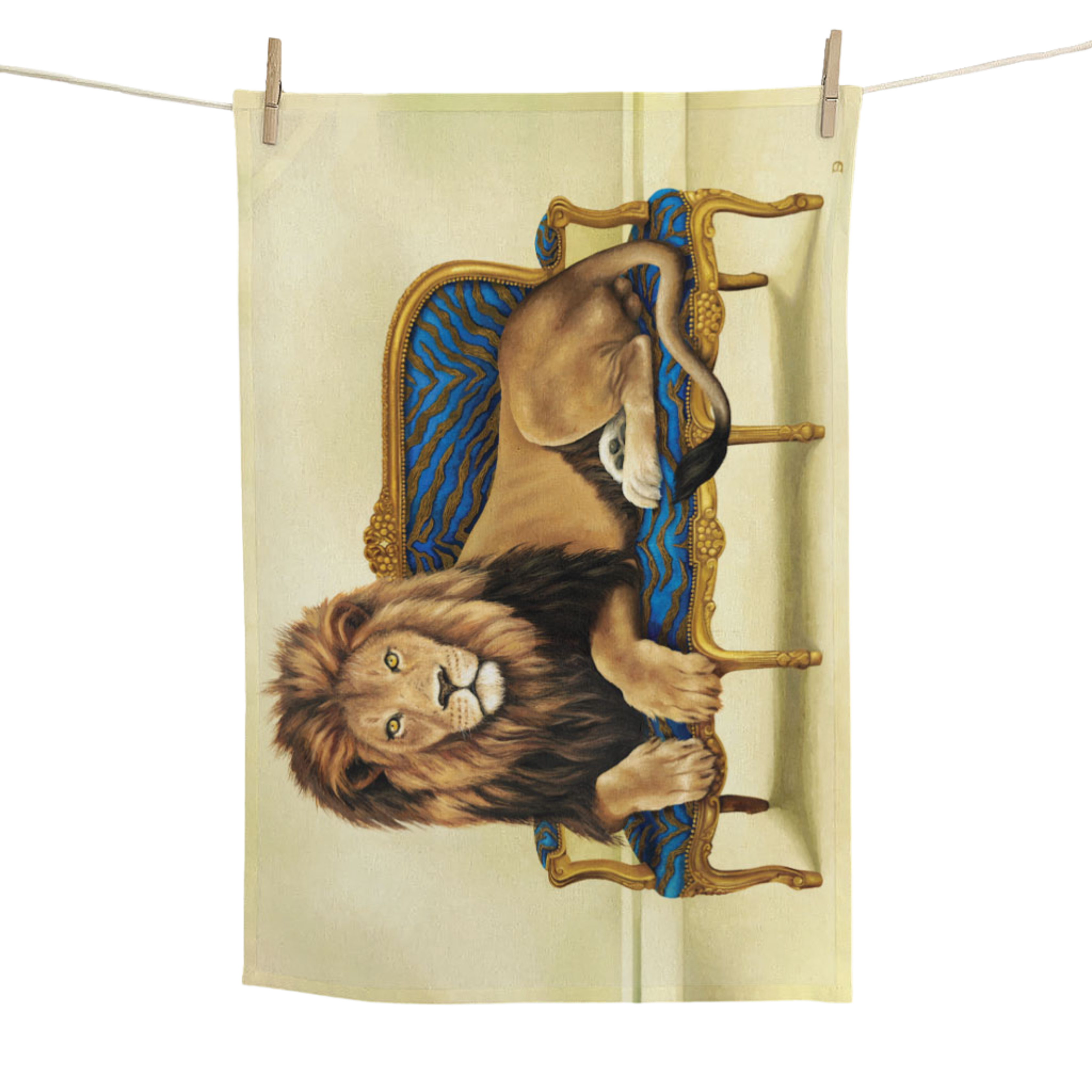 Wildly Relaxed: The Animal Leisure Collection Cotton Tea Towels (Lion)