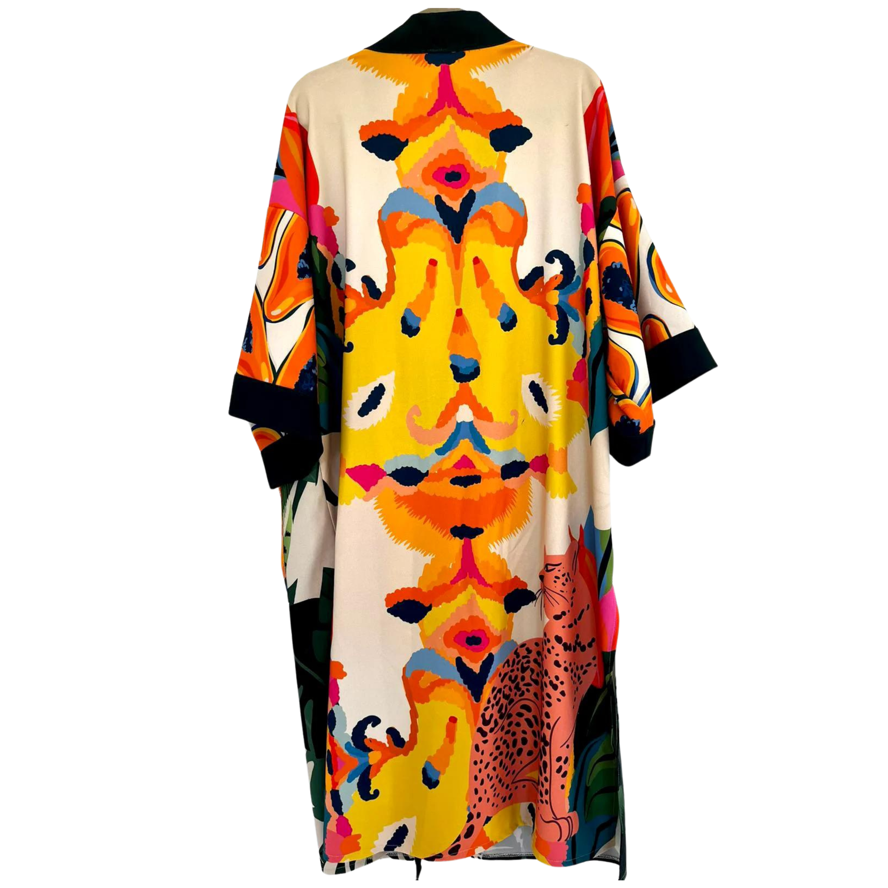African Inspired Kimono - Tribal Leopard
