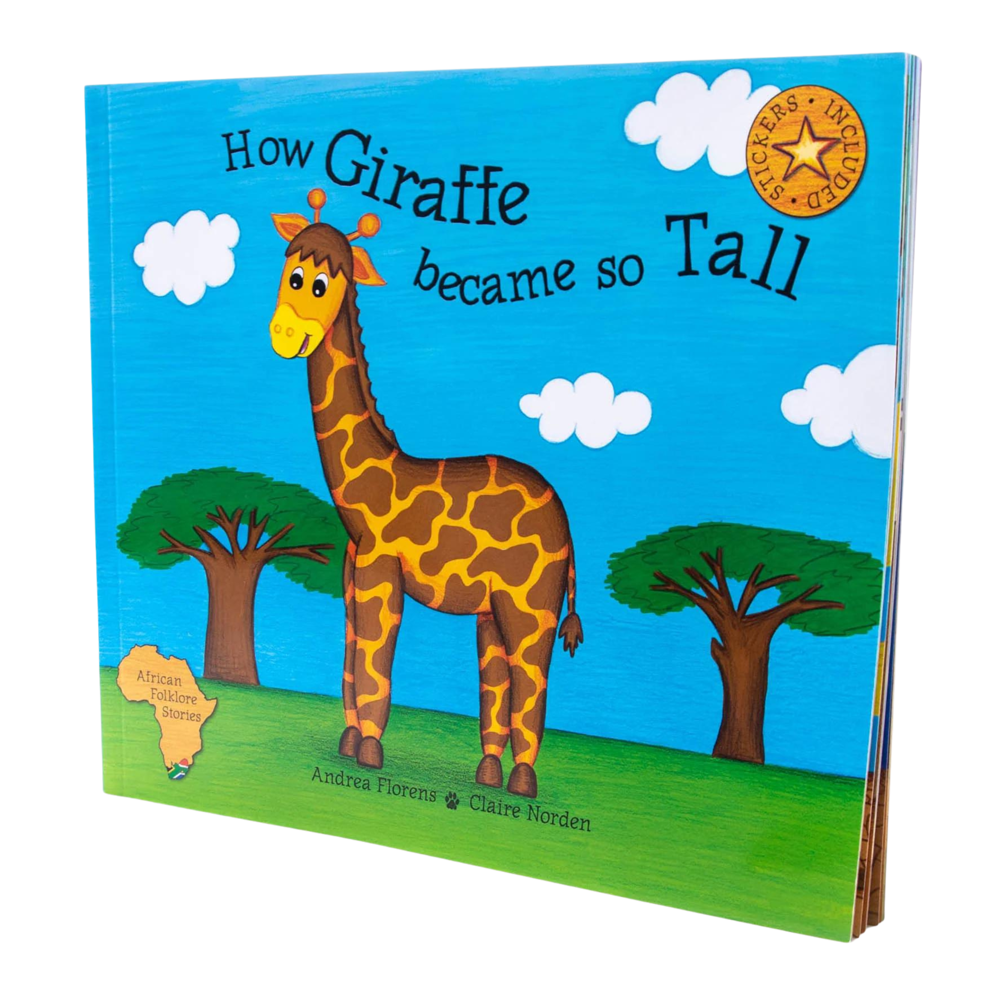 How The Giraffe Became So Tall Children's Story Book (With Stickers)