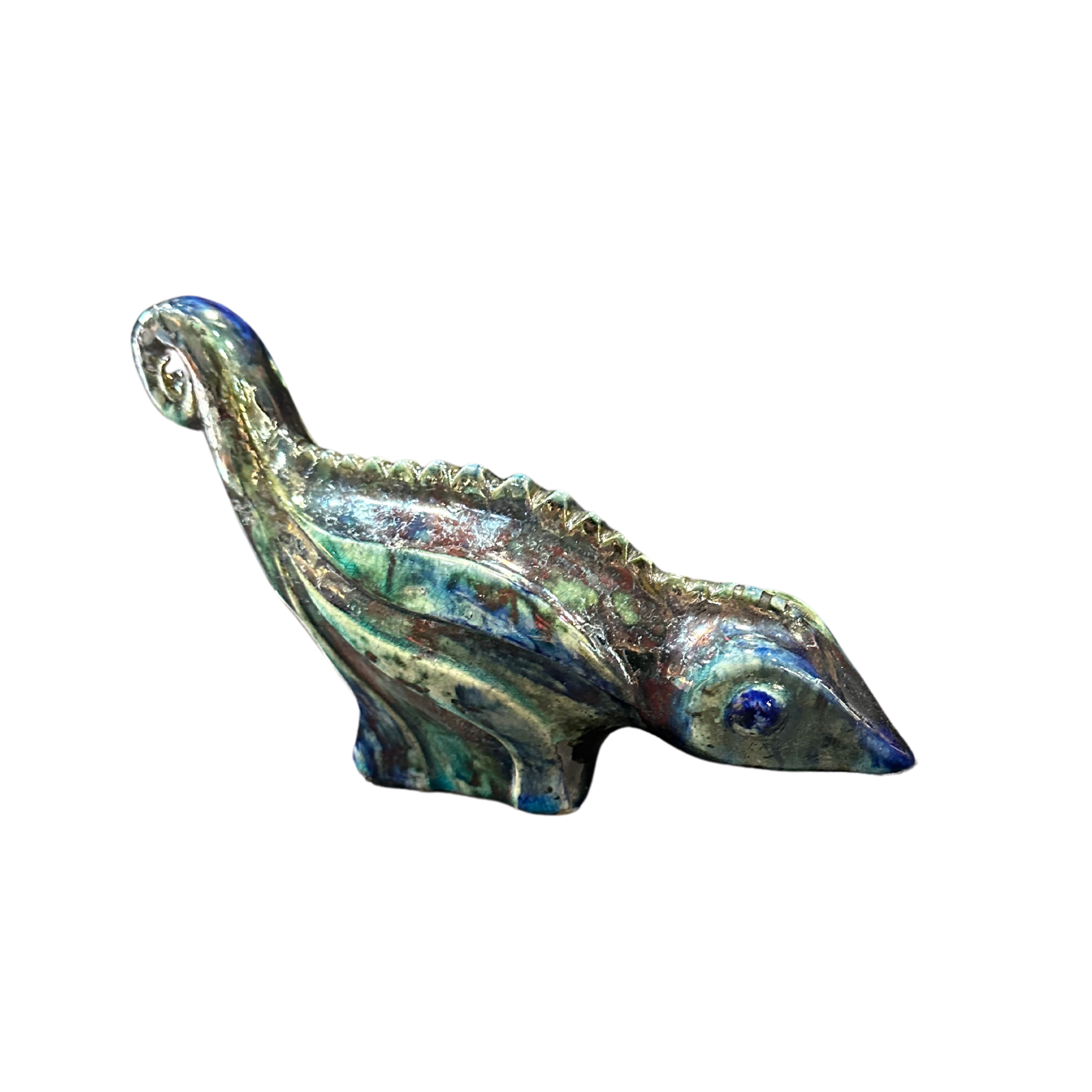 Glossy Raku Chameleon - Roger
