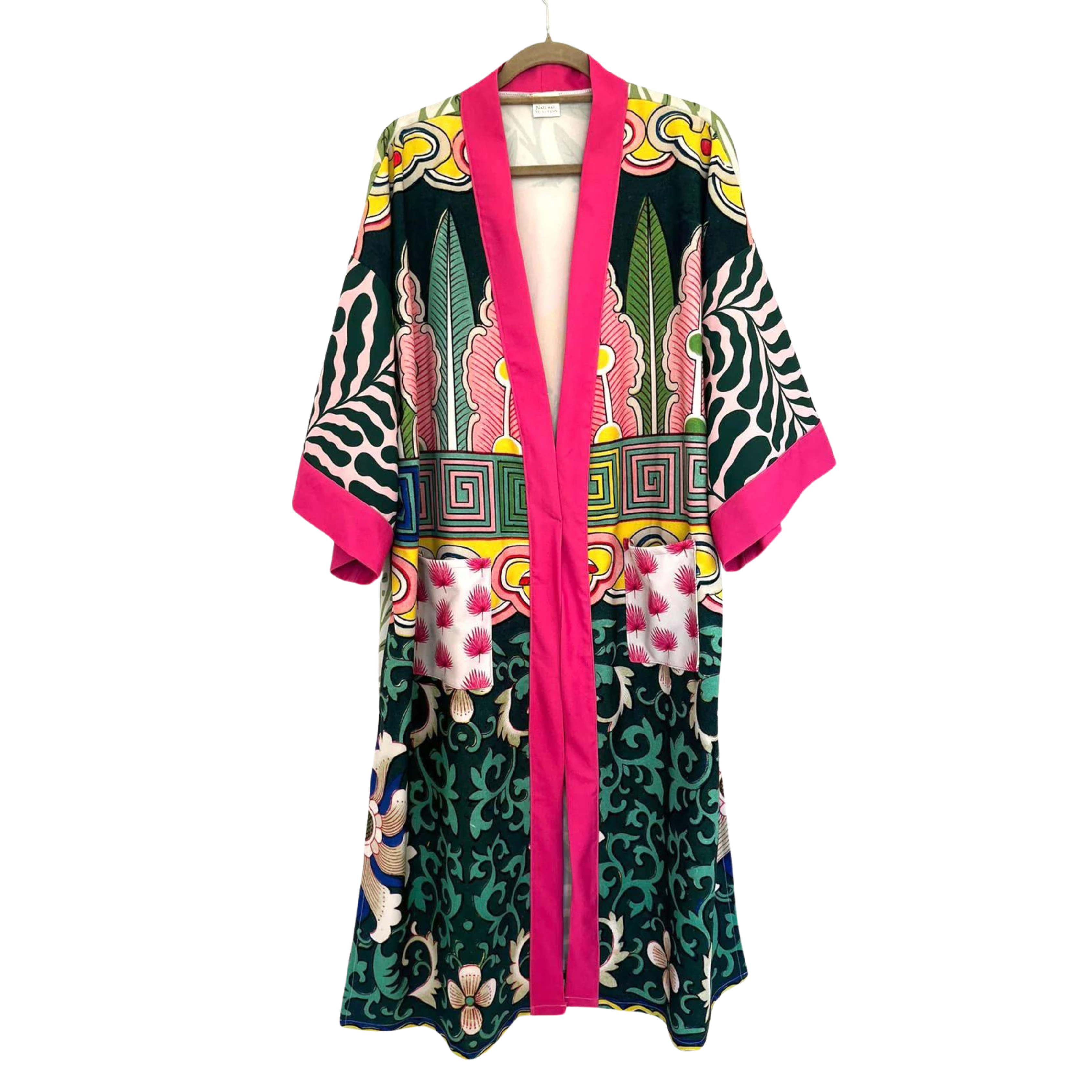 African Inspired Kimono - Pink Tiger