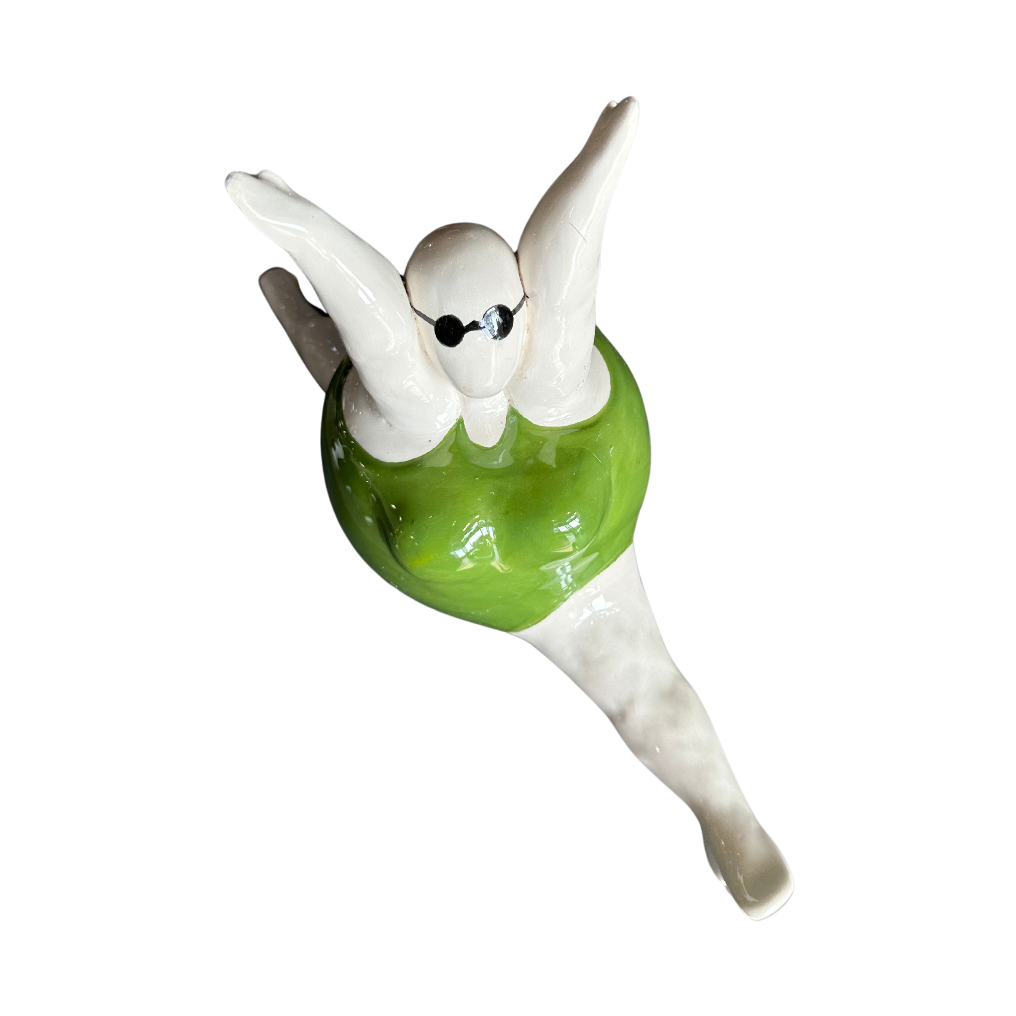 Large Beachy Apple Shaped Fat Lady (Green Full Costume)