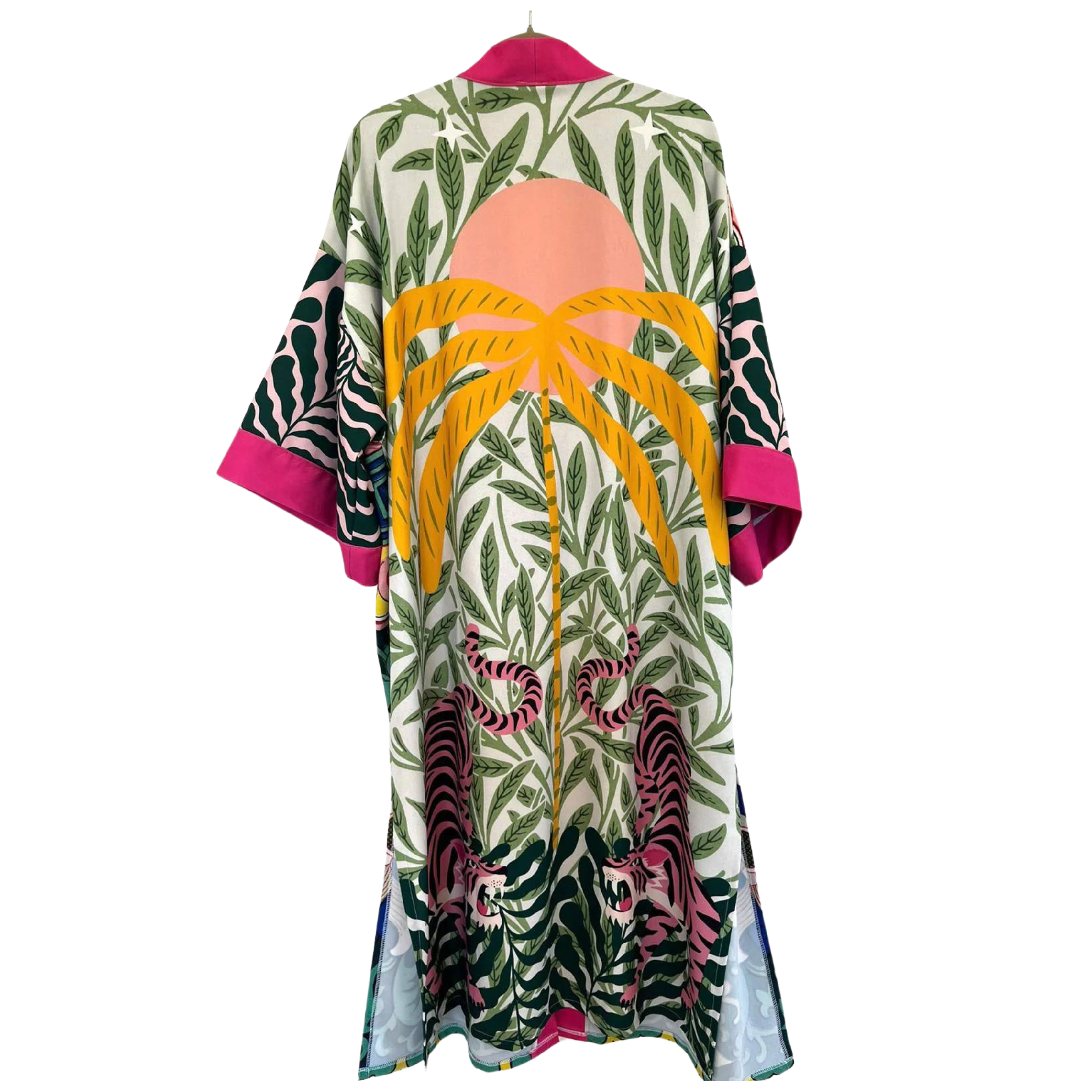 African Inspired Kimono - Pink Tiger