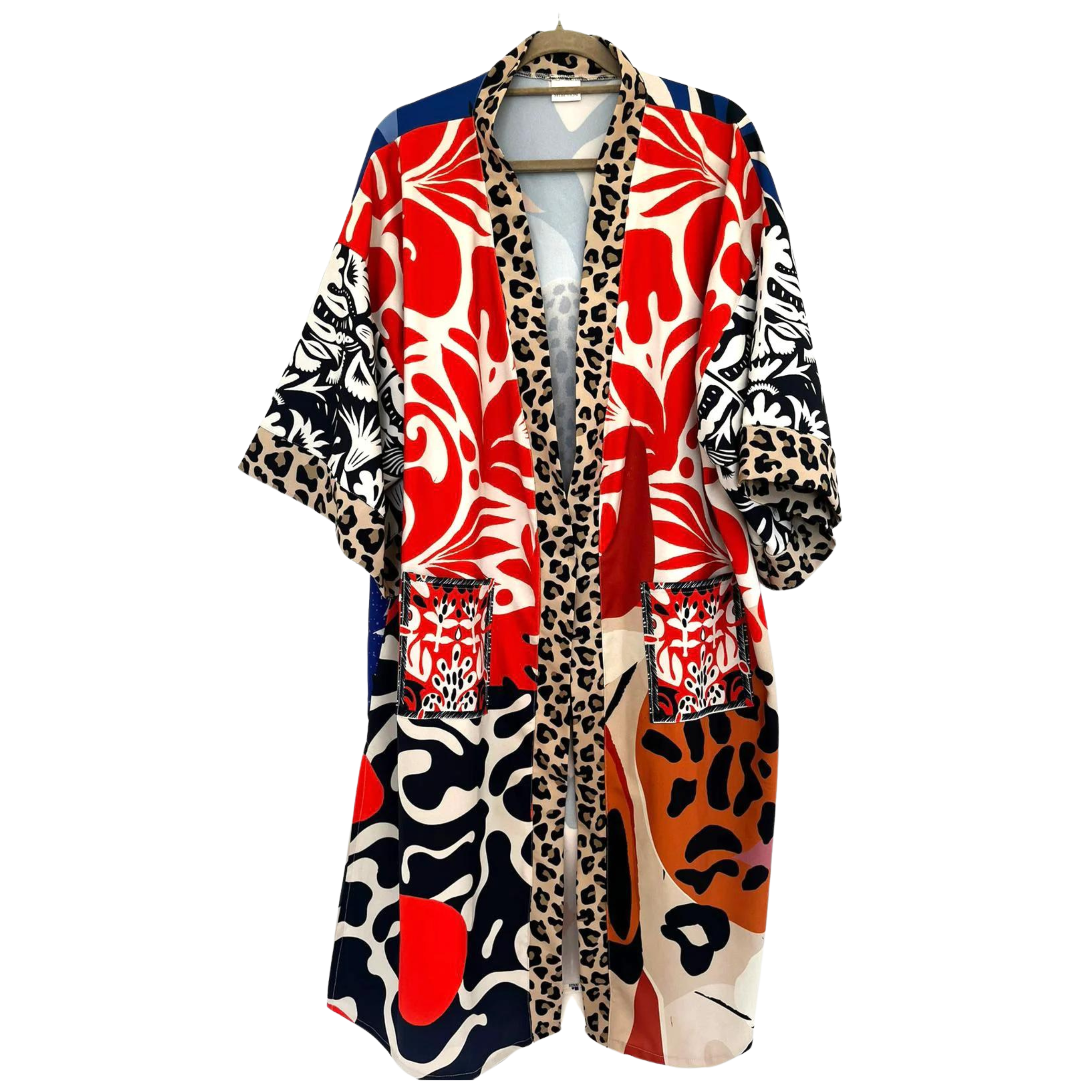 African Inspired Kimono - Jungle Leopard
