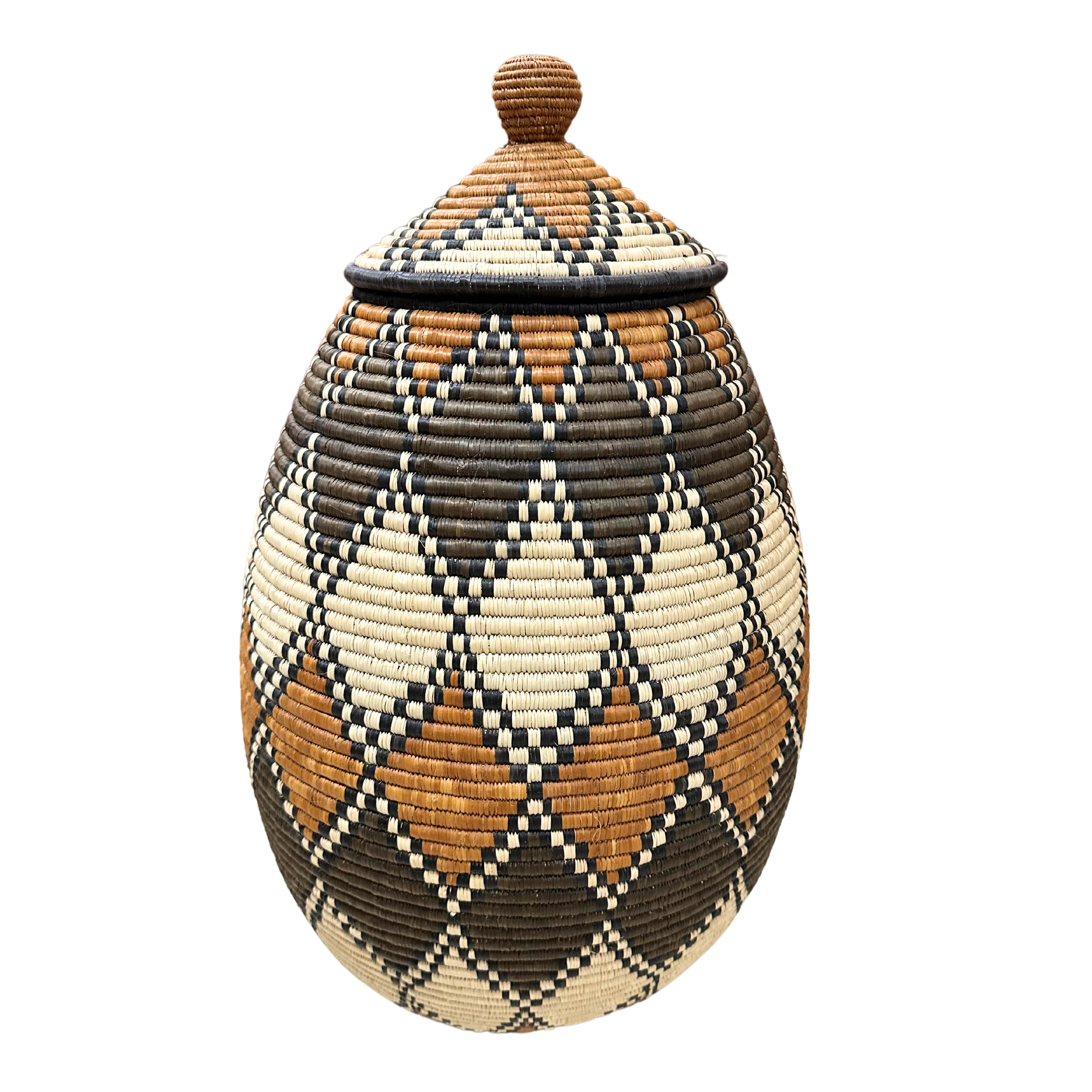 Hand Woven Diamond Zulu Marriage Basket - Precious