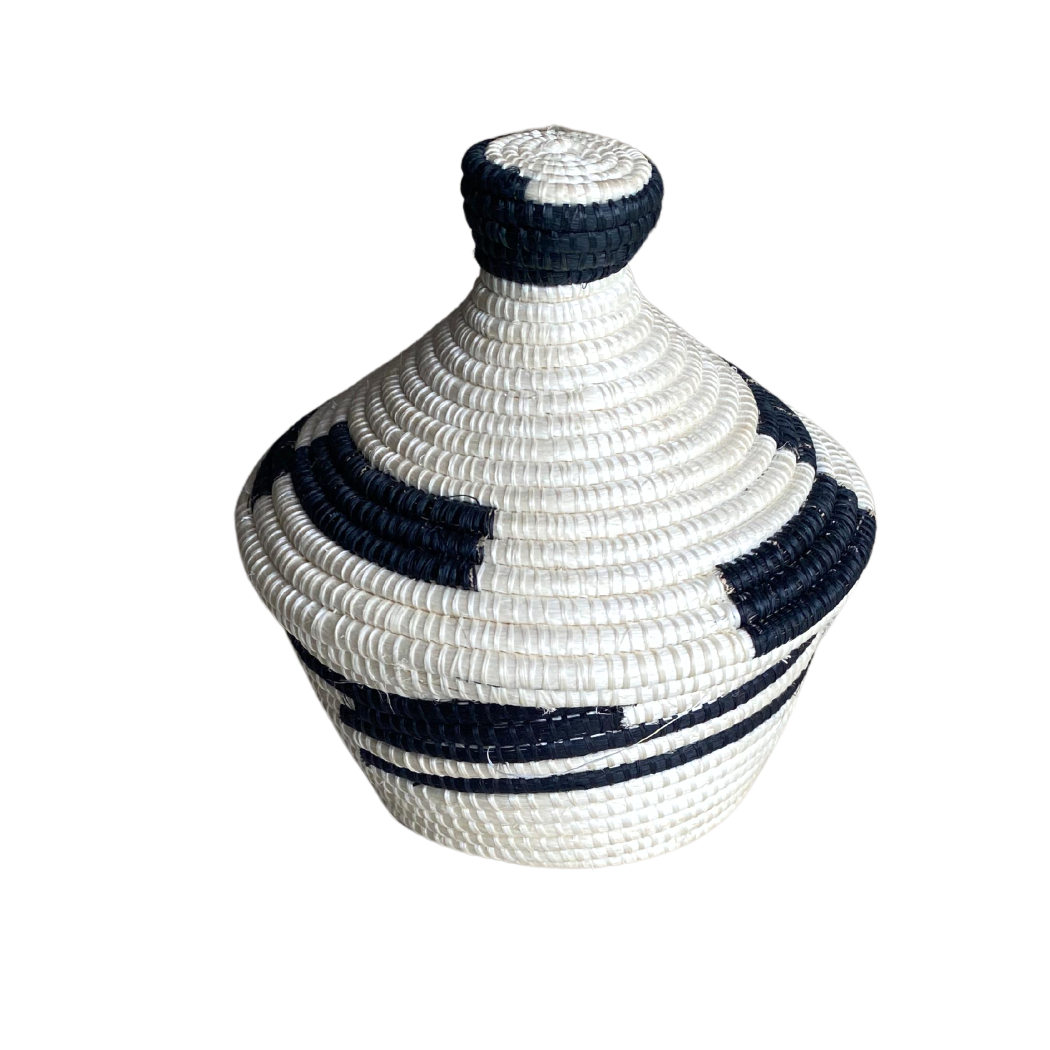 Small Hand Woven Zulu Pots With Lids