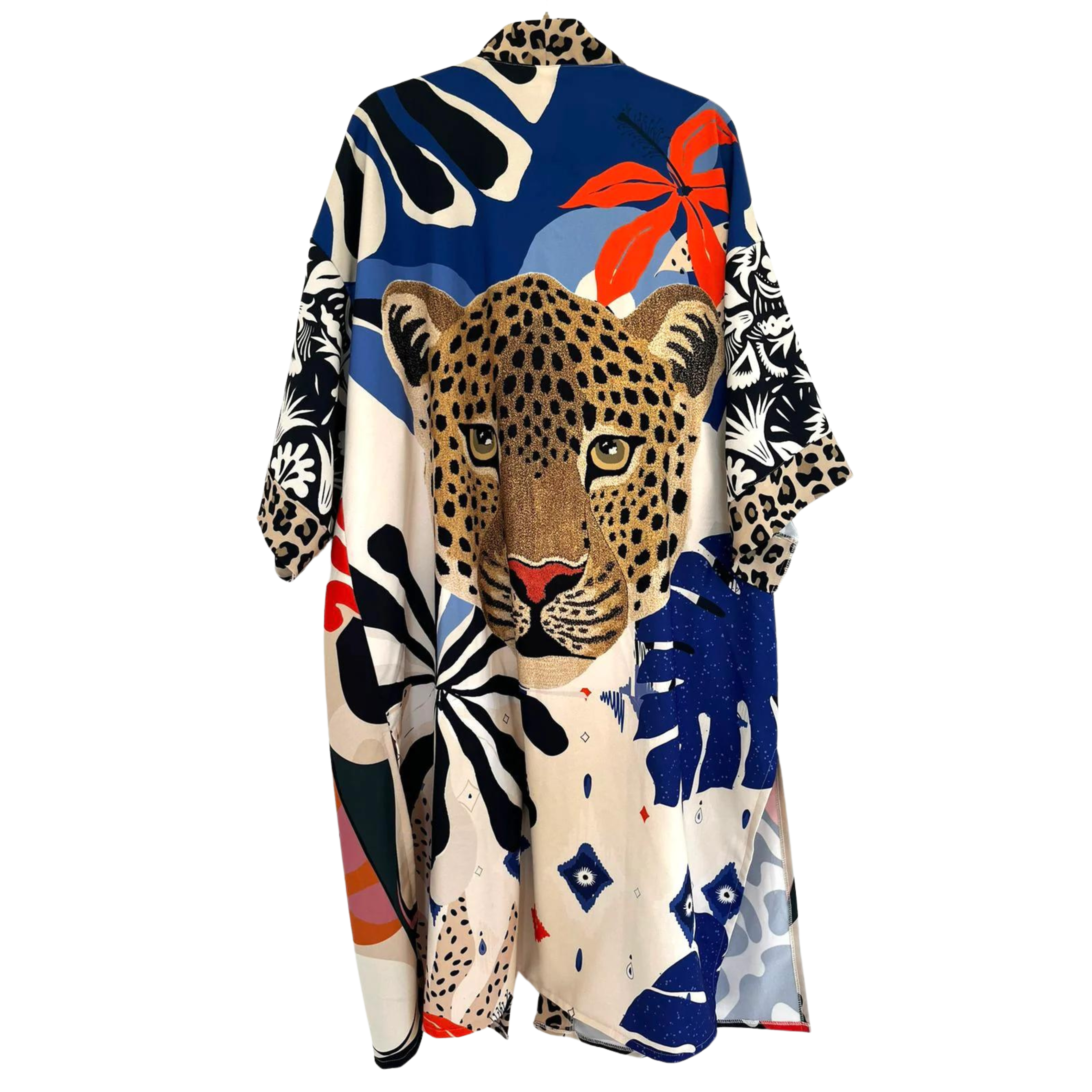 African Inspired Kimono - Jungle Leopard