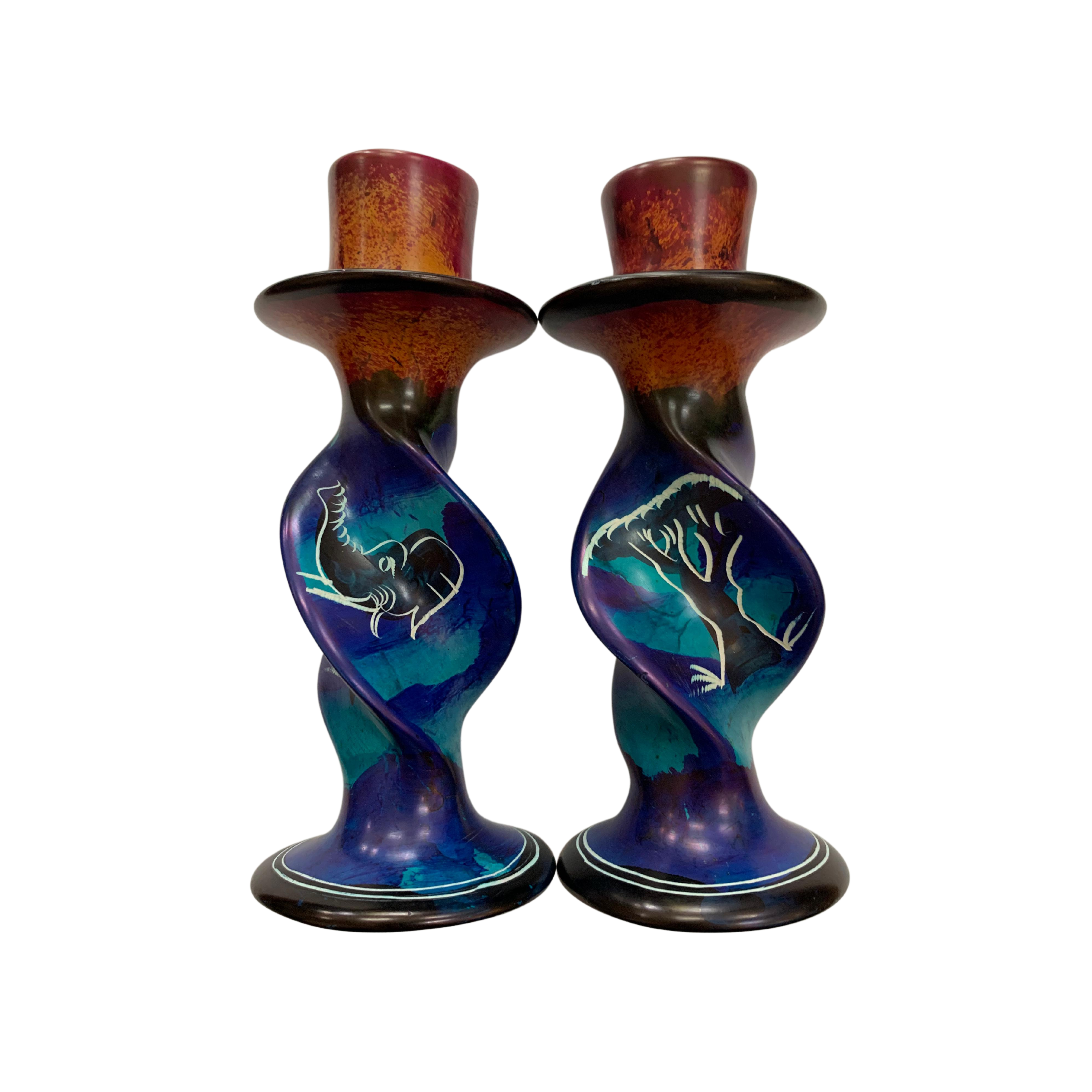 Soapstone Candle Holders (Set)
