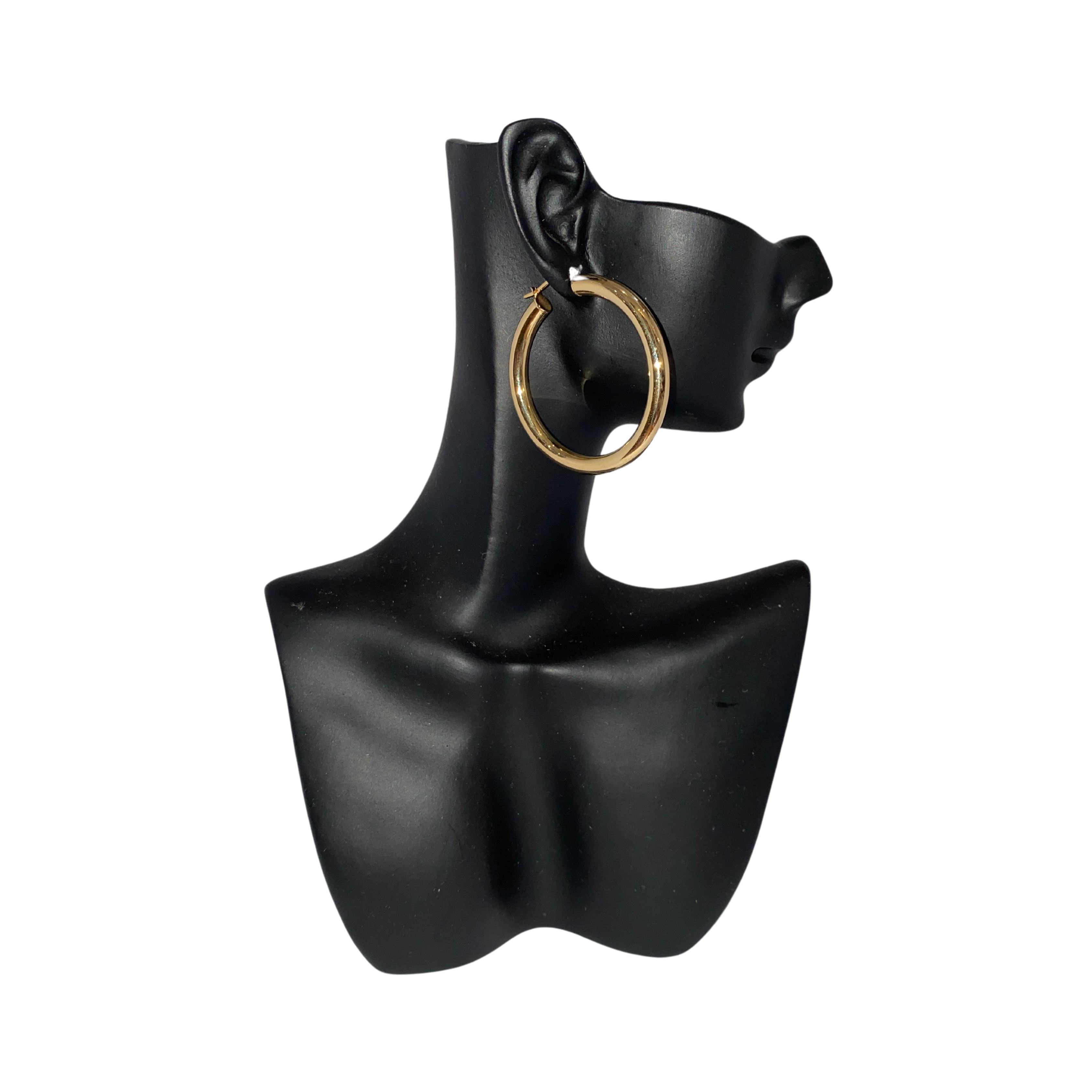 9 Carat Yellow Gold Hoop Earrings (30mm)