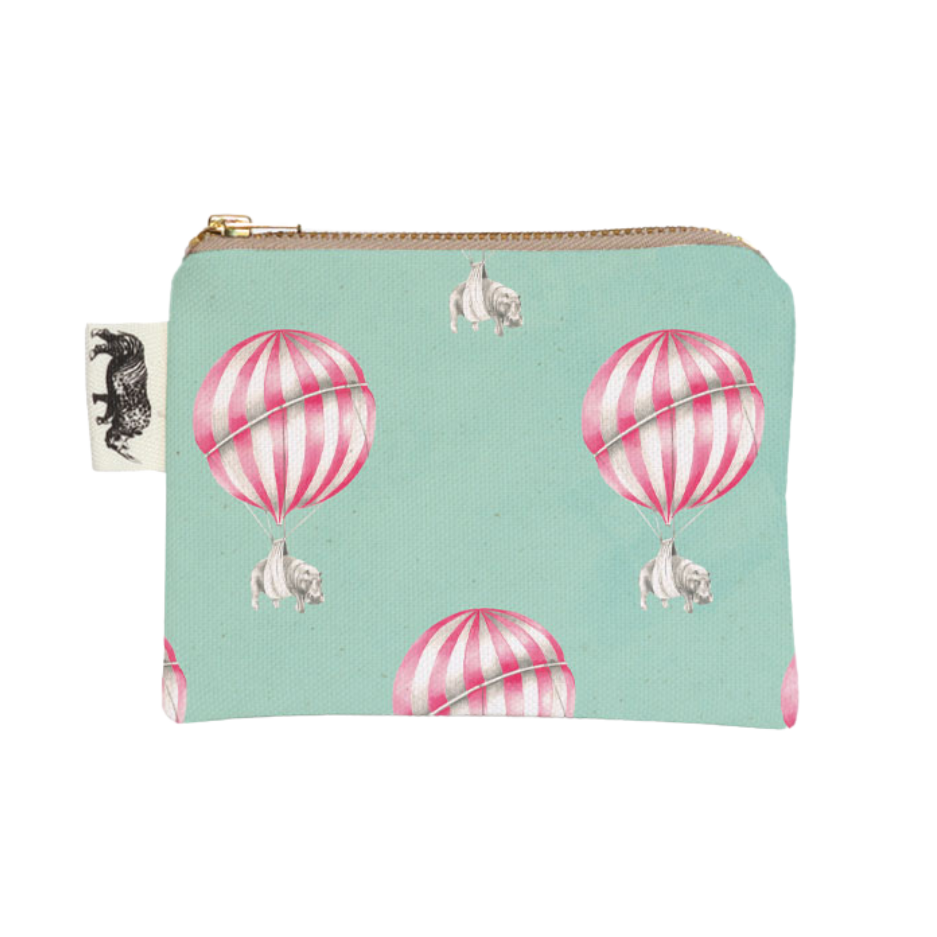 Hot Air Balloon Hippo Coin Purse
