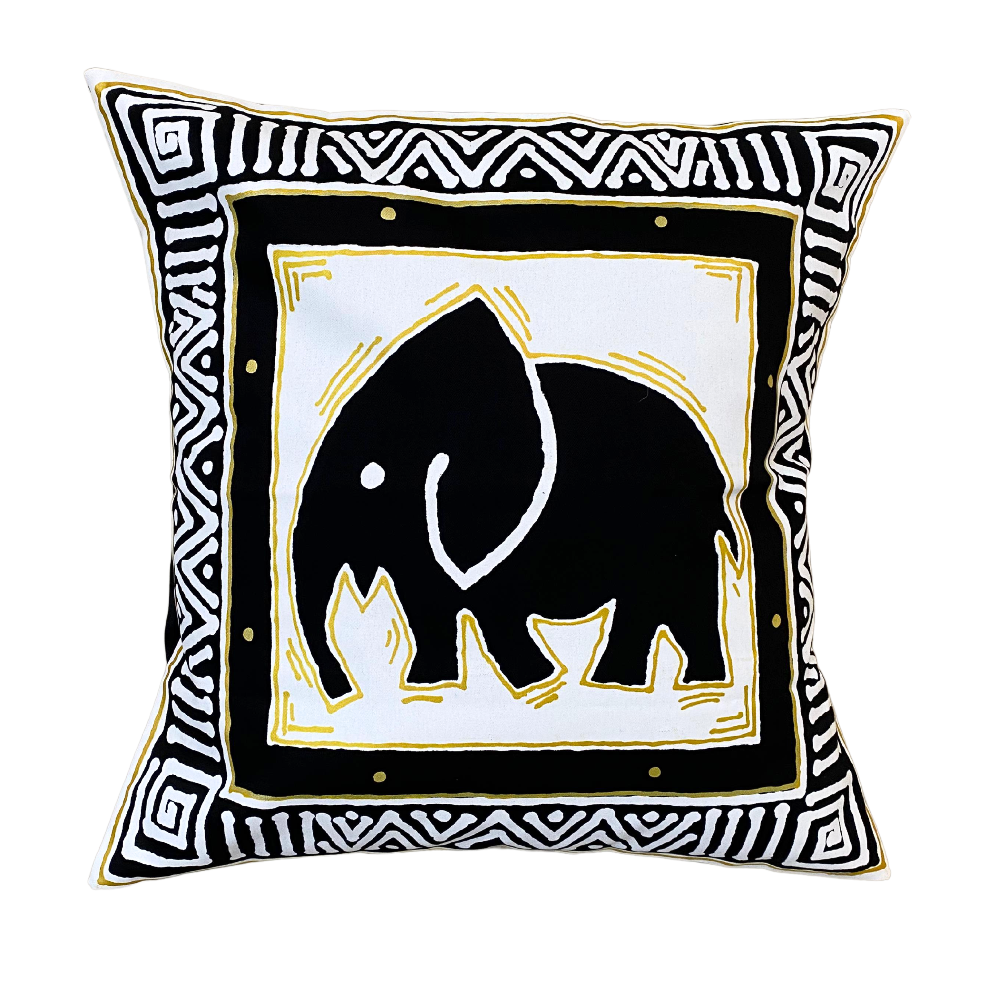 Elephant - Hand Printed Cushion Covers