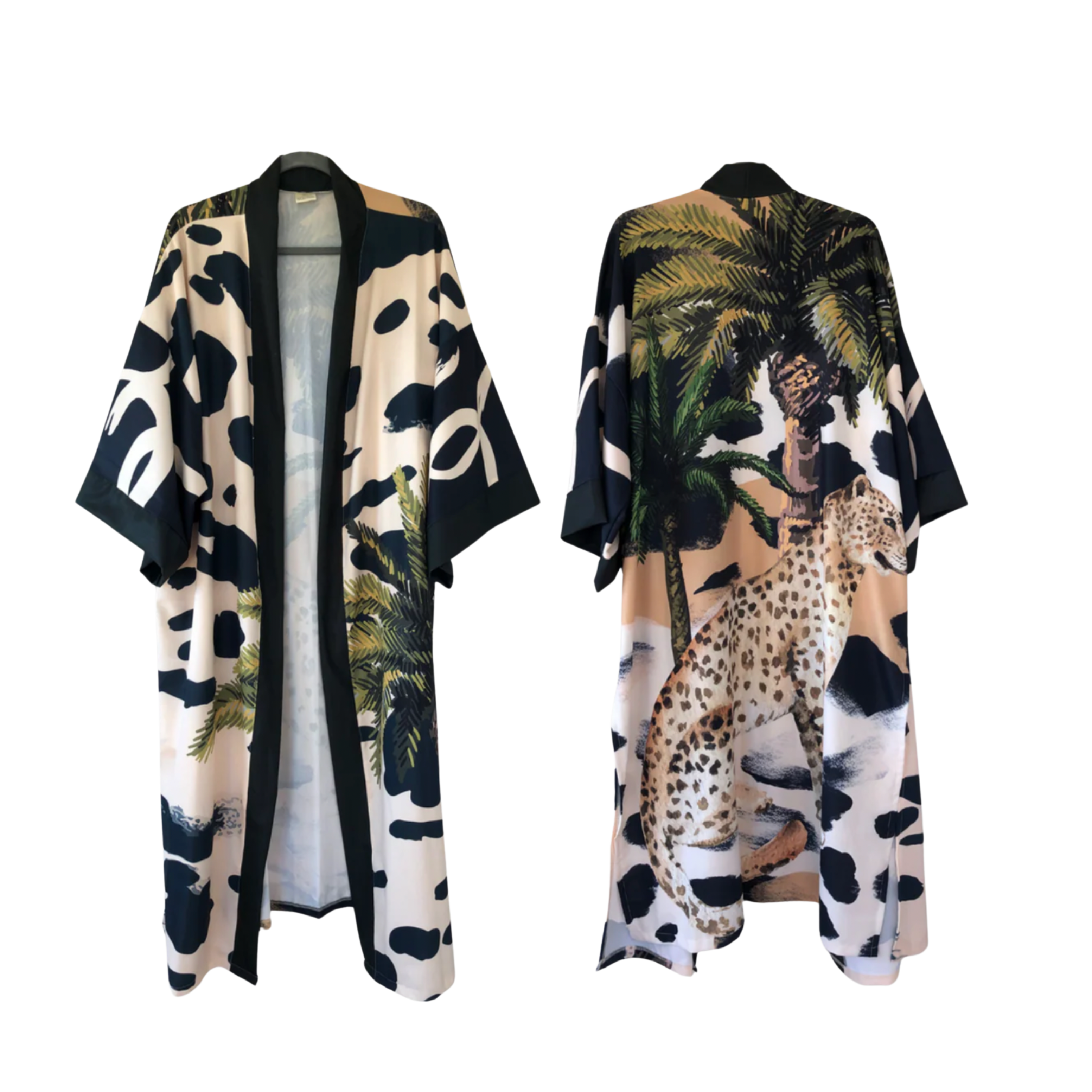 African Inspired Kimono - Desert Leopard