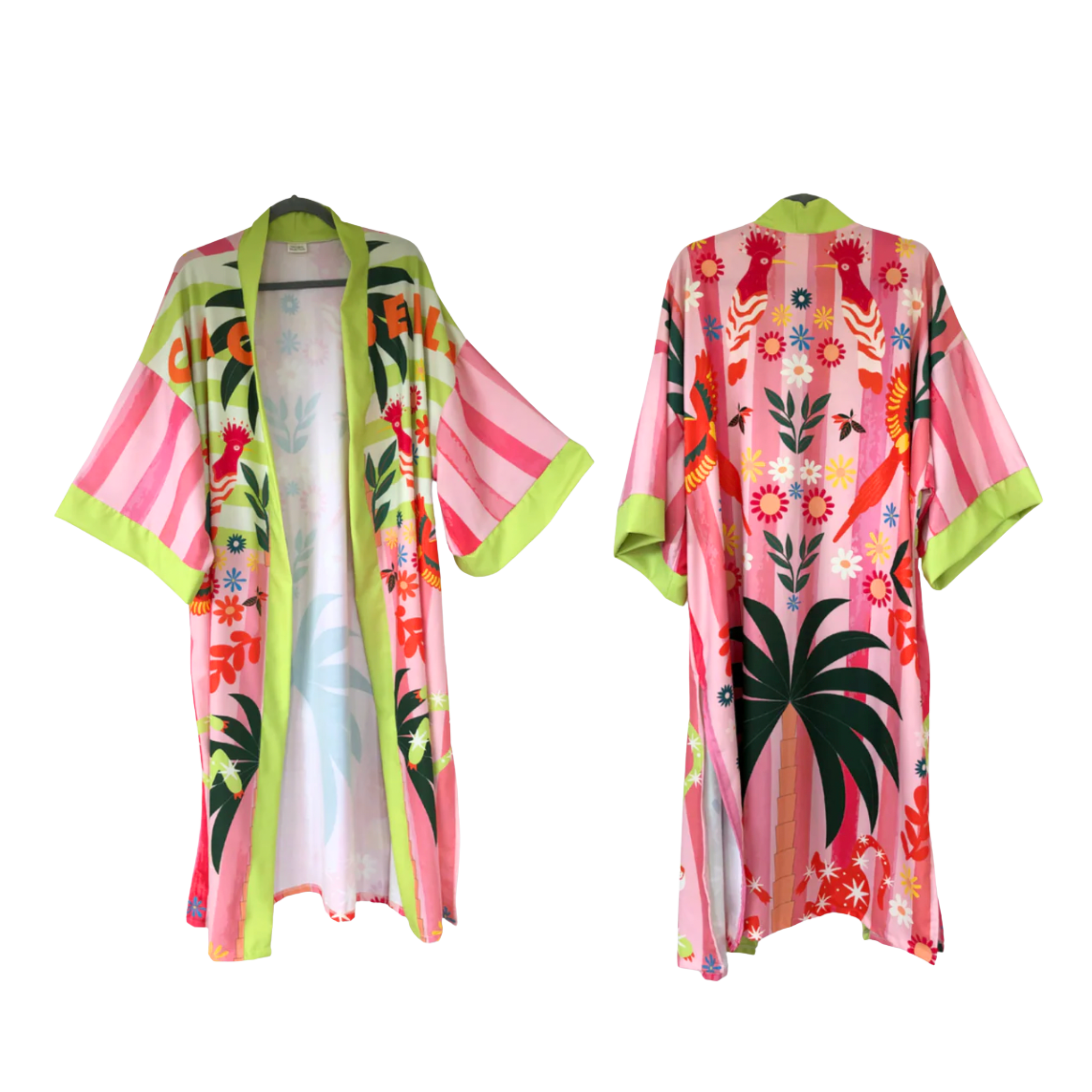 African Inspired Kimono - Striped Palm