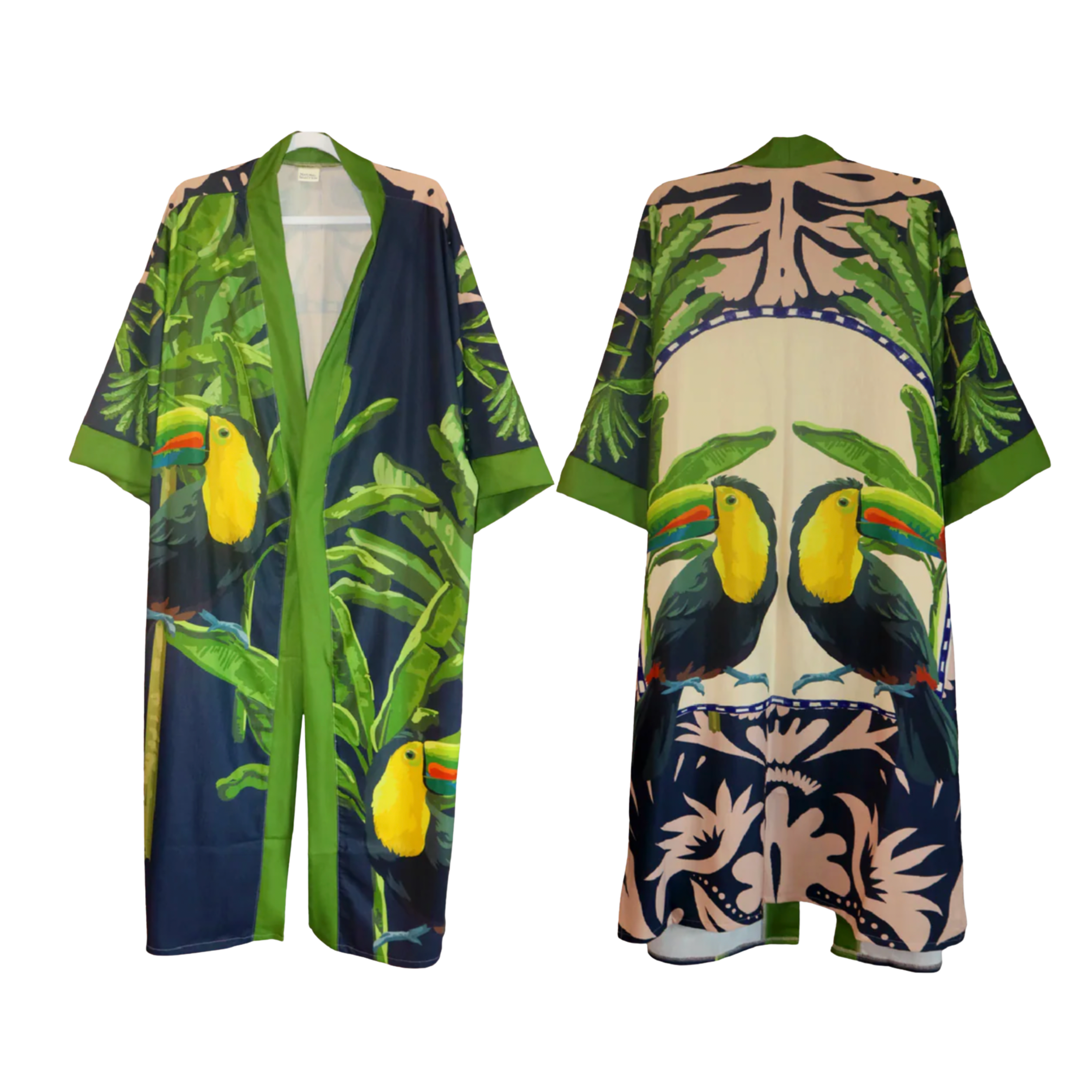 African Inspired Kimono - Toucans