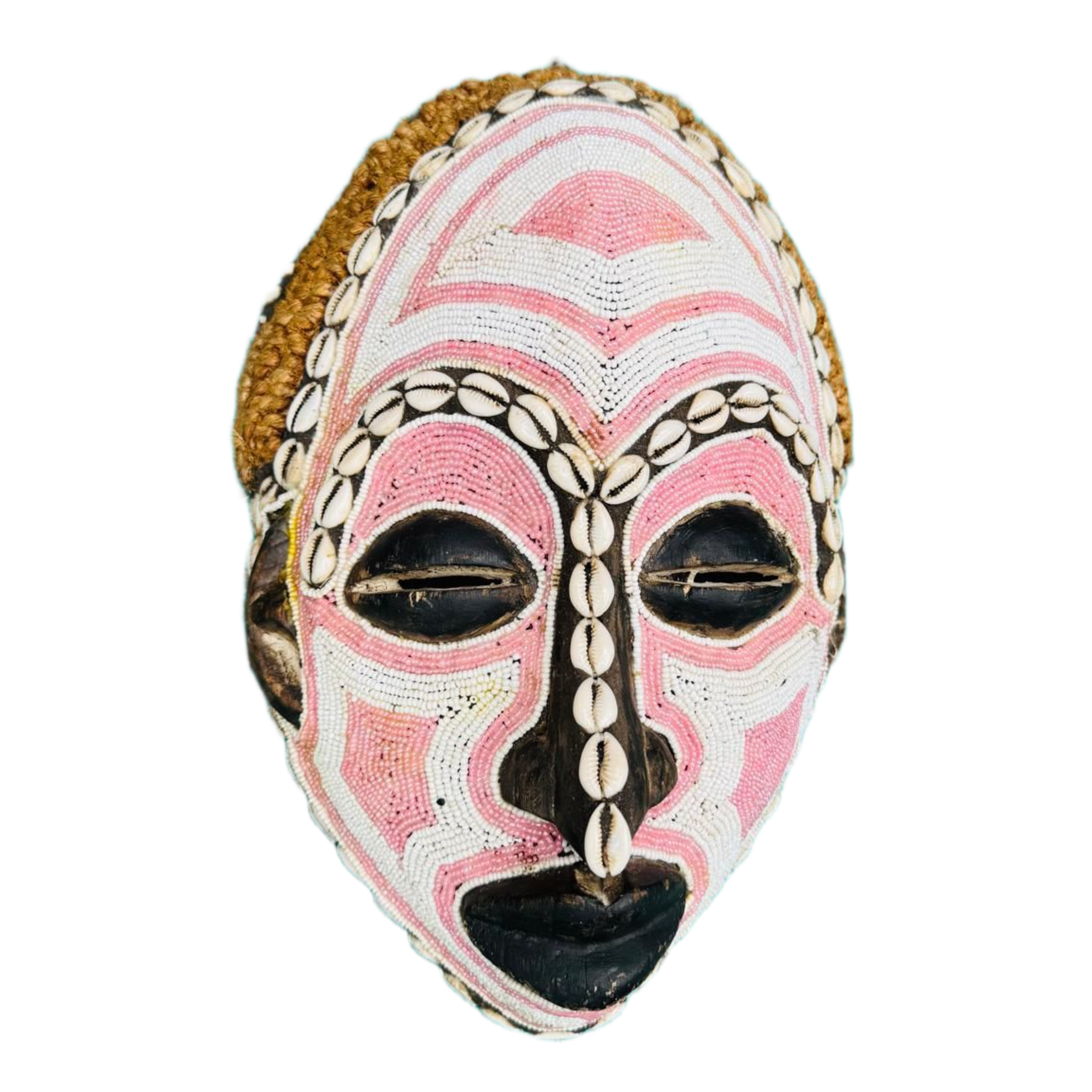 Light Pink Punu Lumbo Mask With Shells